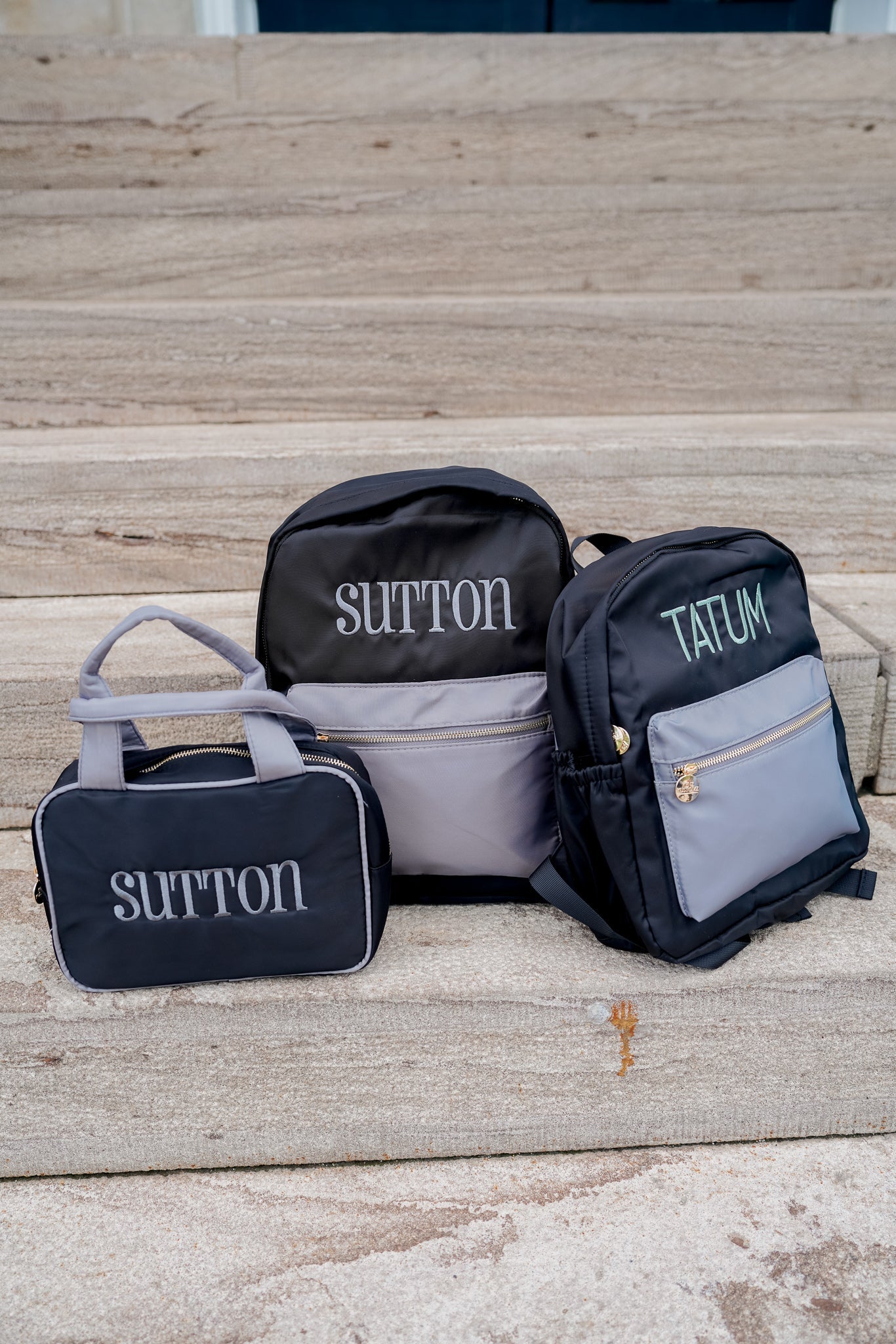 Backpack Black + Grey Colorblock Backpack