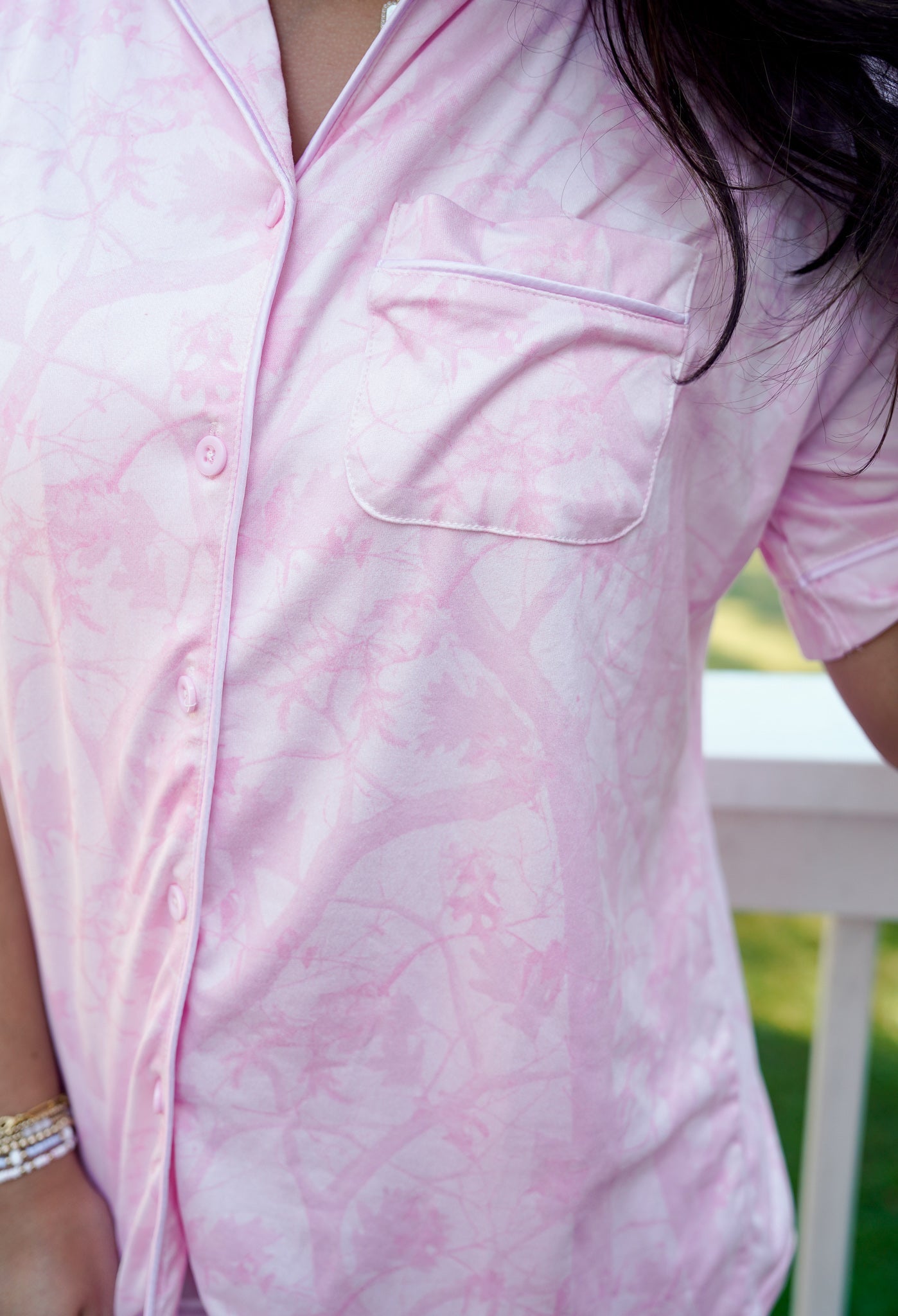 Pajamas Pink Camo - Short Sleeve + Pant Pajama Set