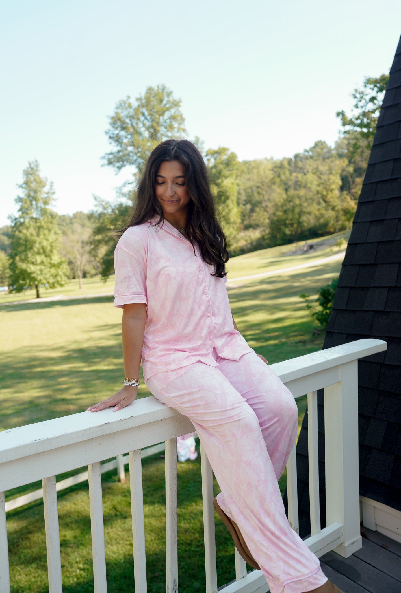 Pajamas Pink Camo - Short Sleeve + Pant Pajama Set