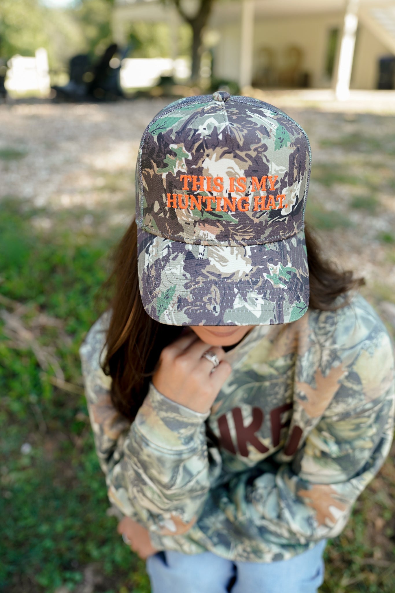 Hat This is my Hunting Hat. - Camo Trucker Hat