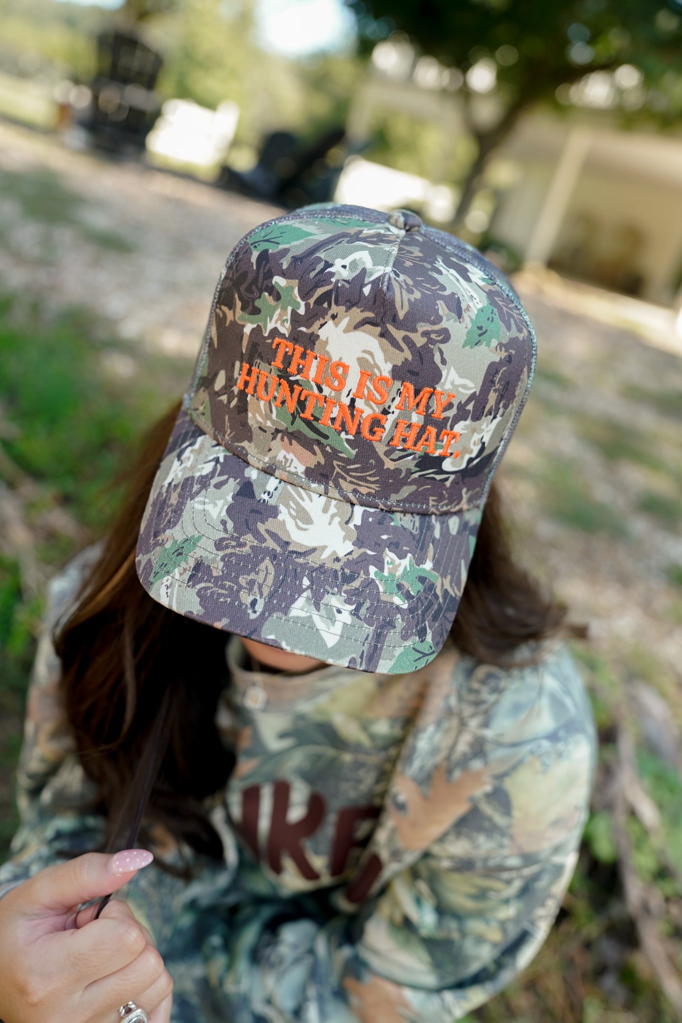 Hat This is my Hunting Hat. - Camo Trucker Hat