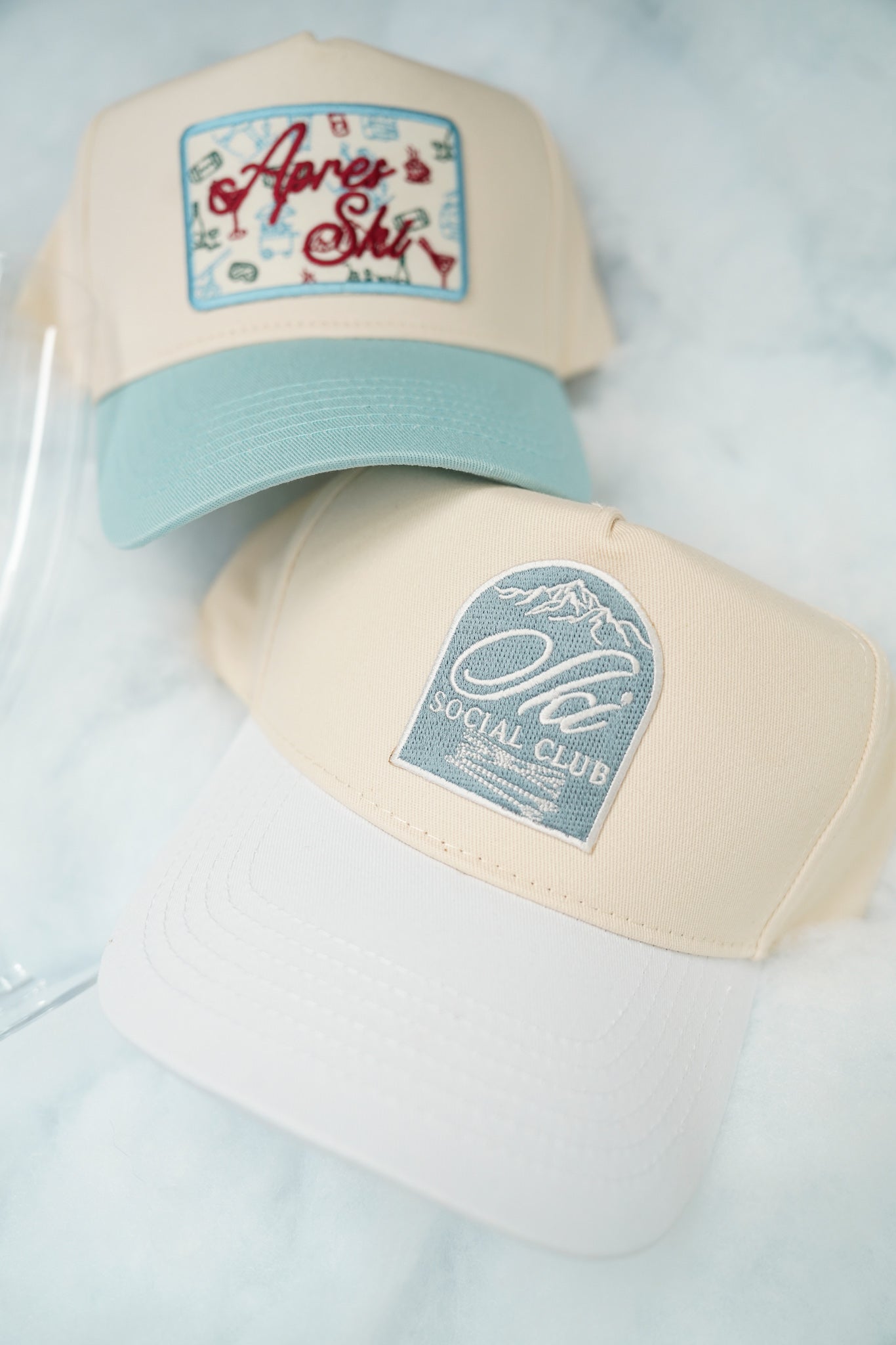 Hat Ski Club - White Vintage Trucker Hat