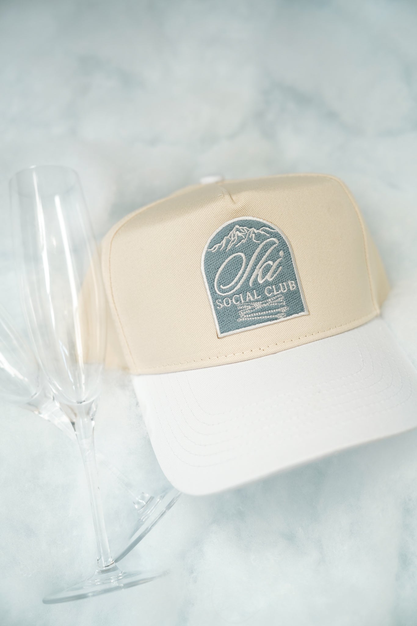 Hat Ski Club - White Vintage Trucker Hat