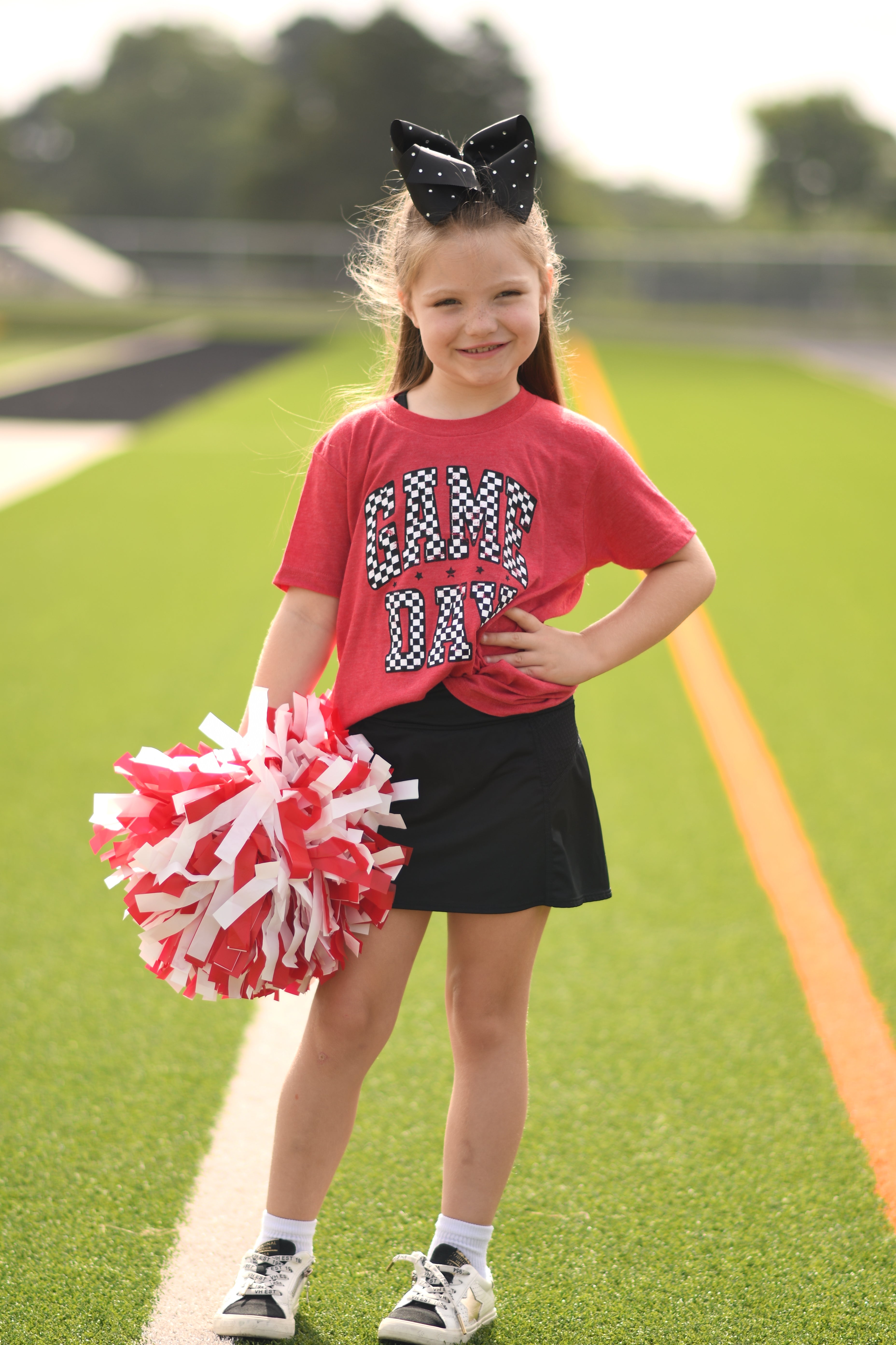 Red Checkered Game Day Tee