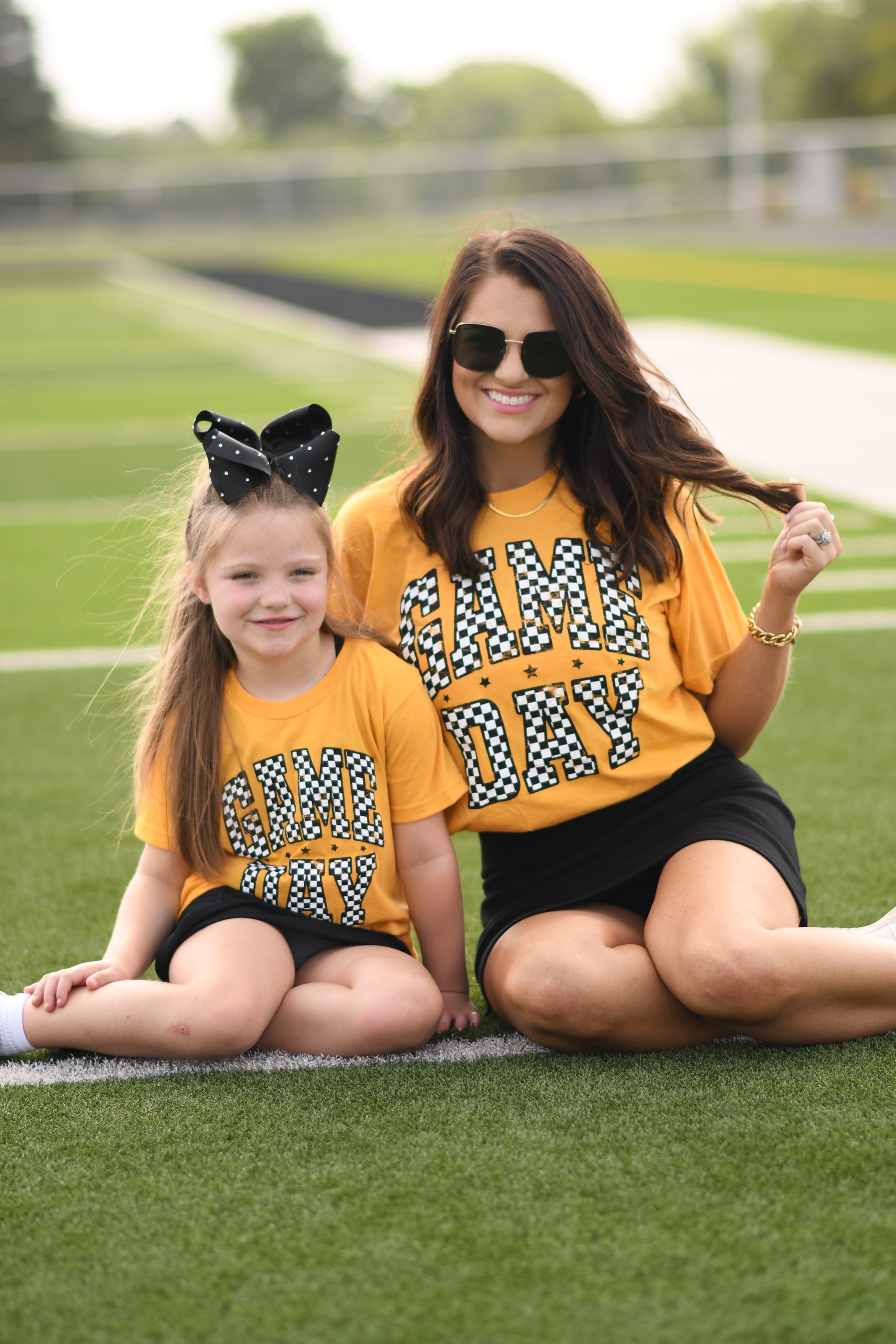 Yellow Checkered Game Day Tee