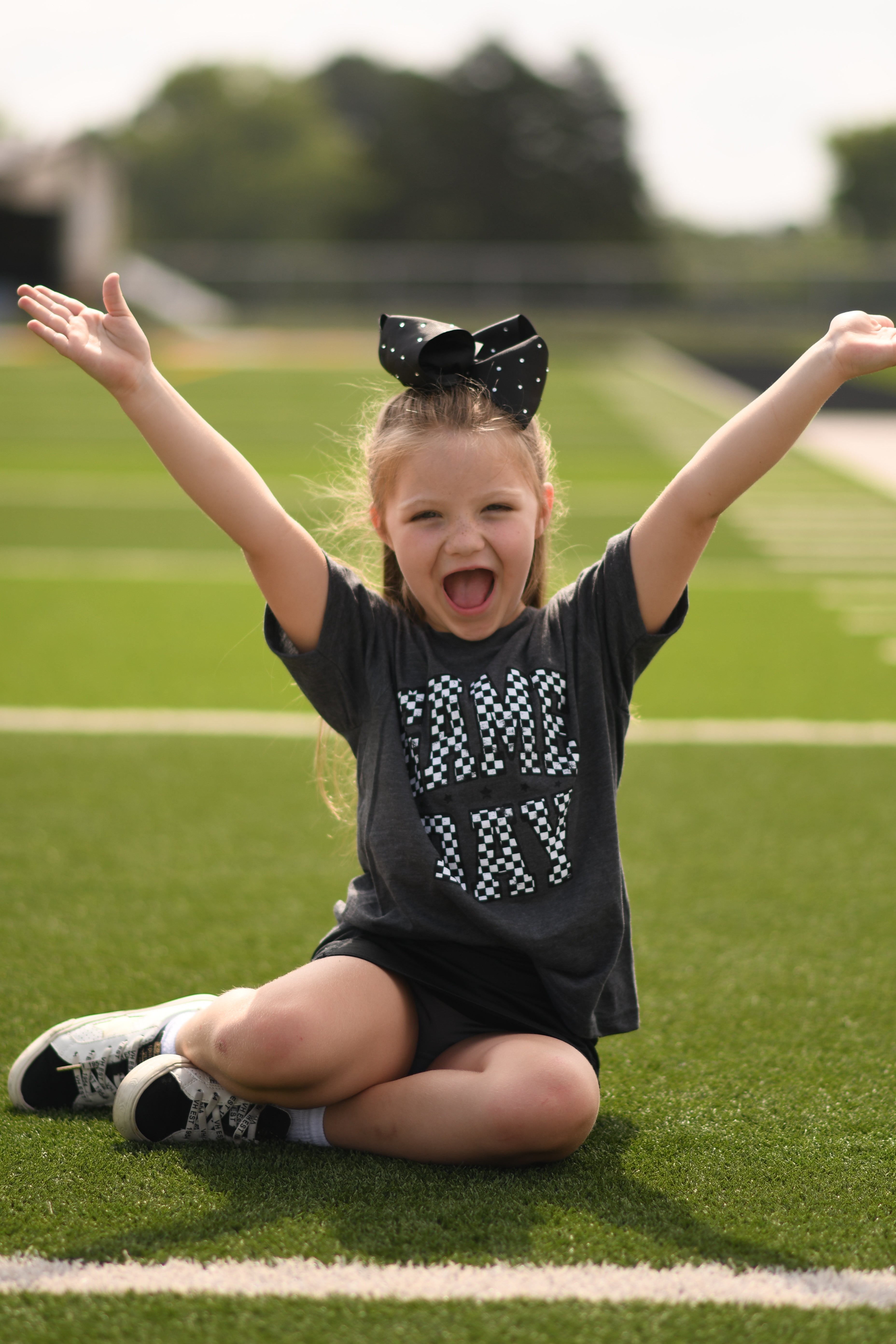 Charcoal Checkered Game Day Tee