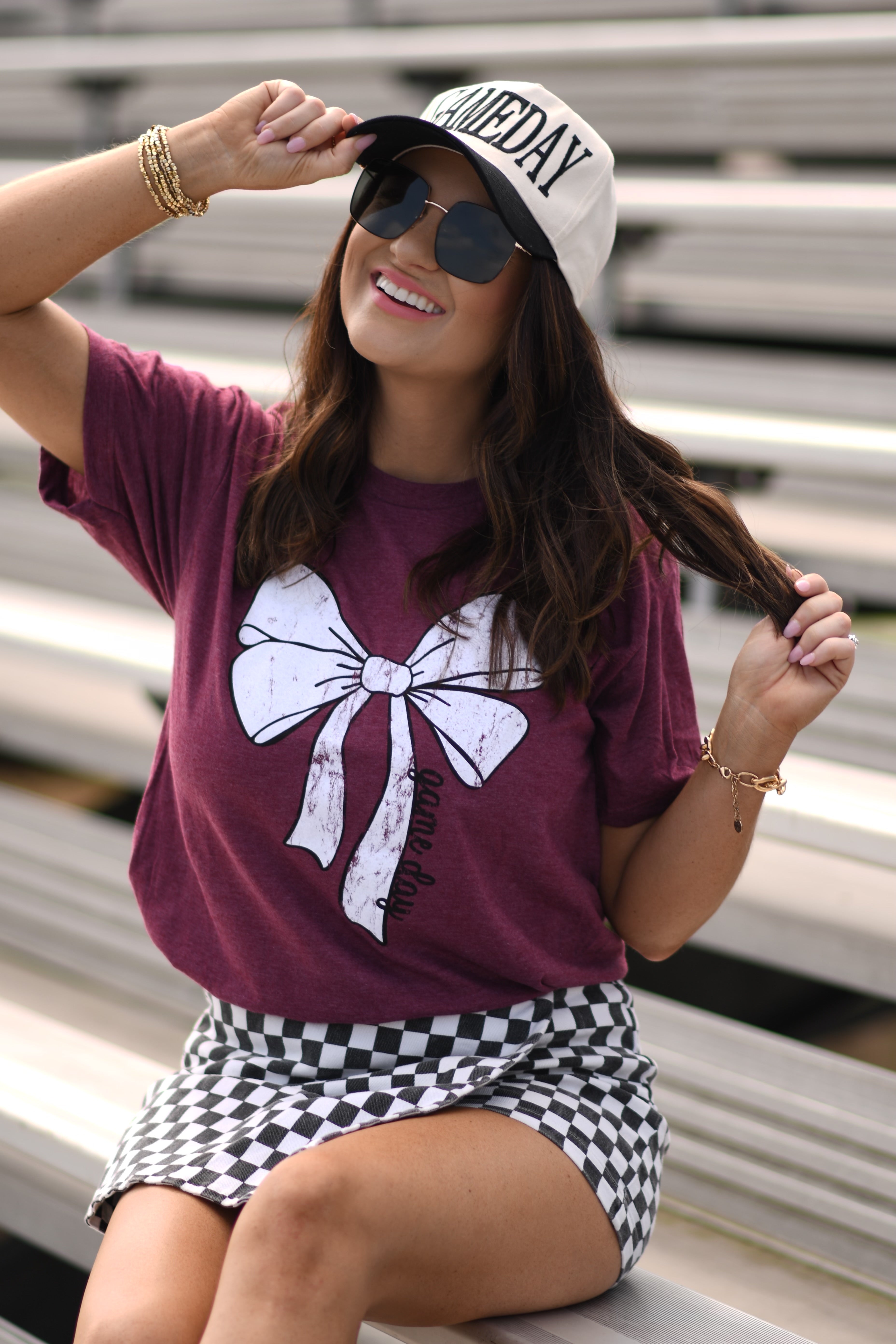 RTS Maroon Game Day Bow Tee