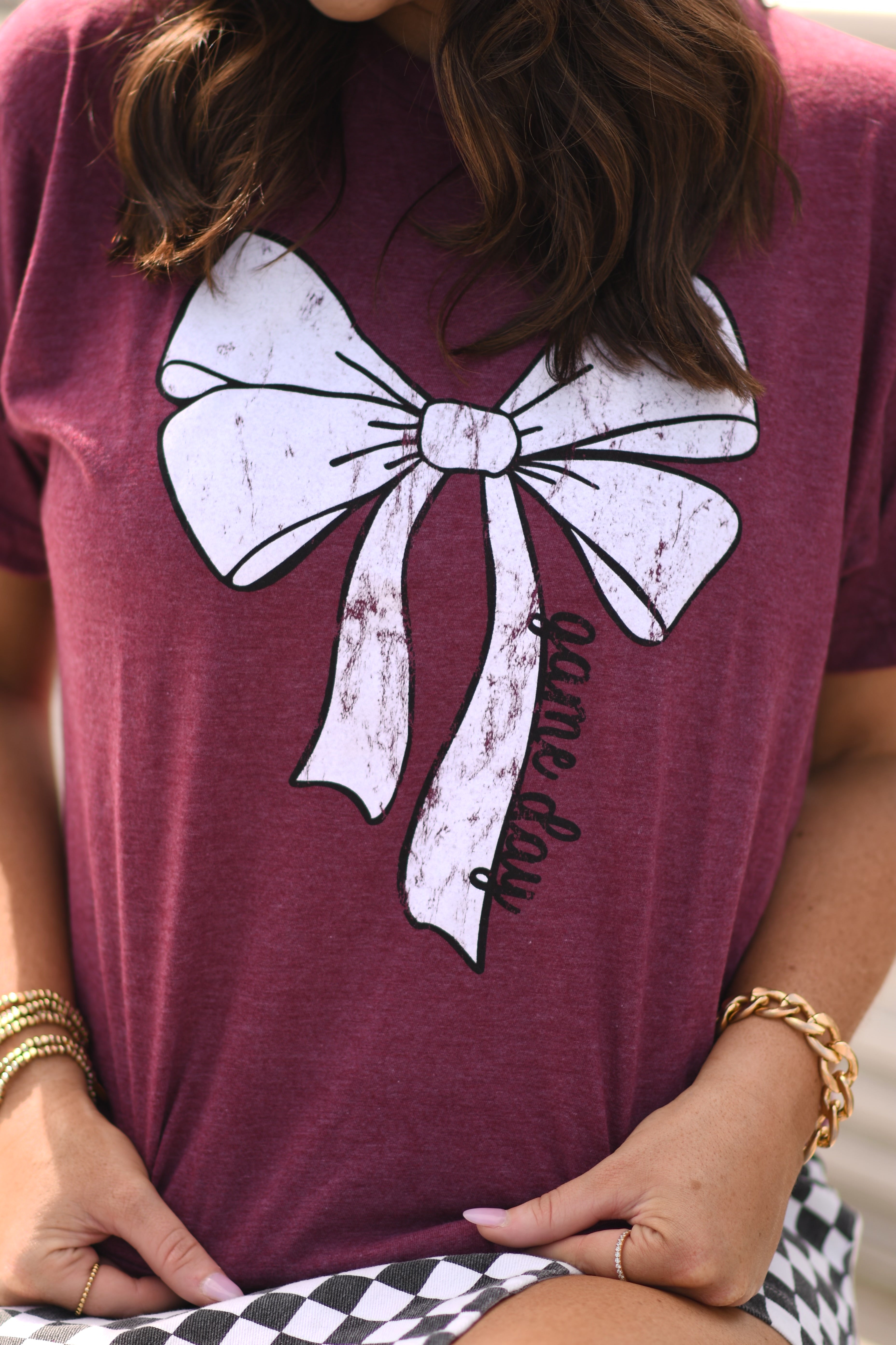 RTS Maroon Game Day Bow Tee
