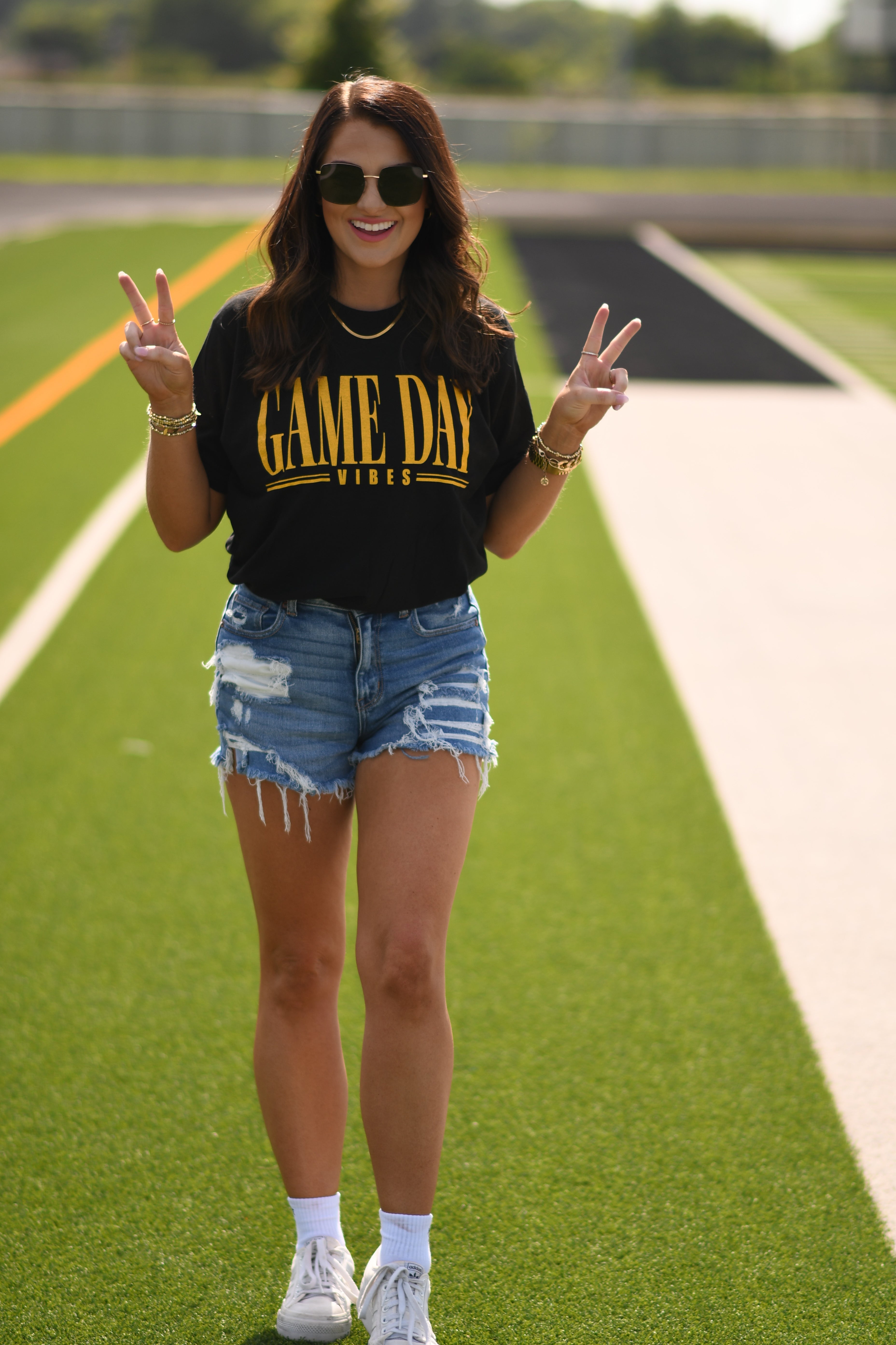 Black and Gold Game Day Vibes Tee