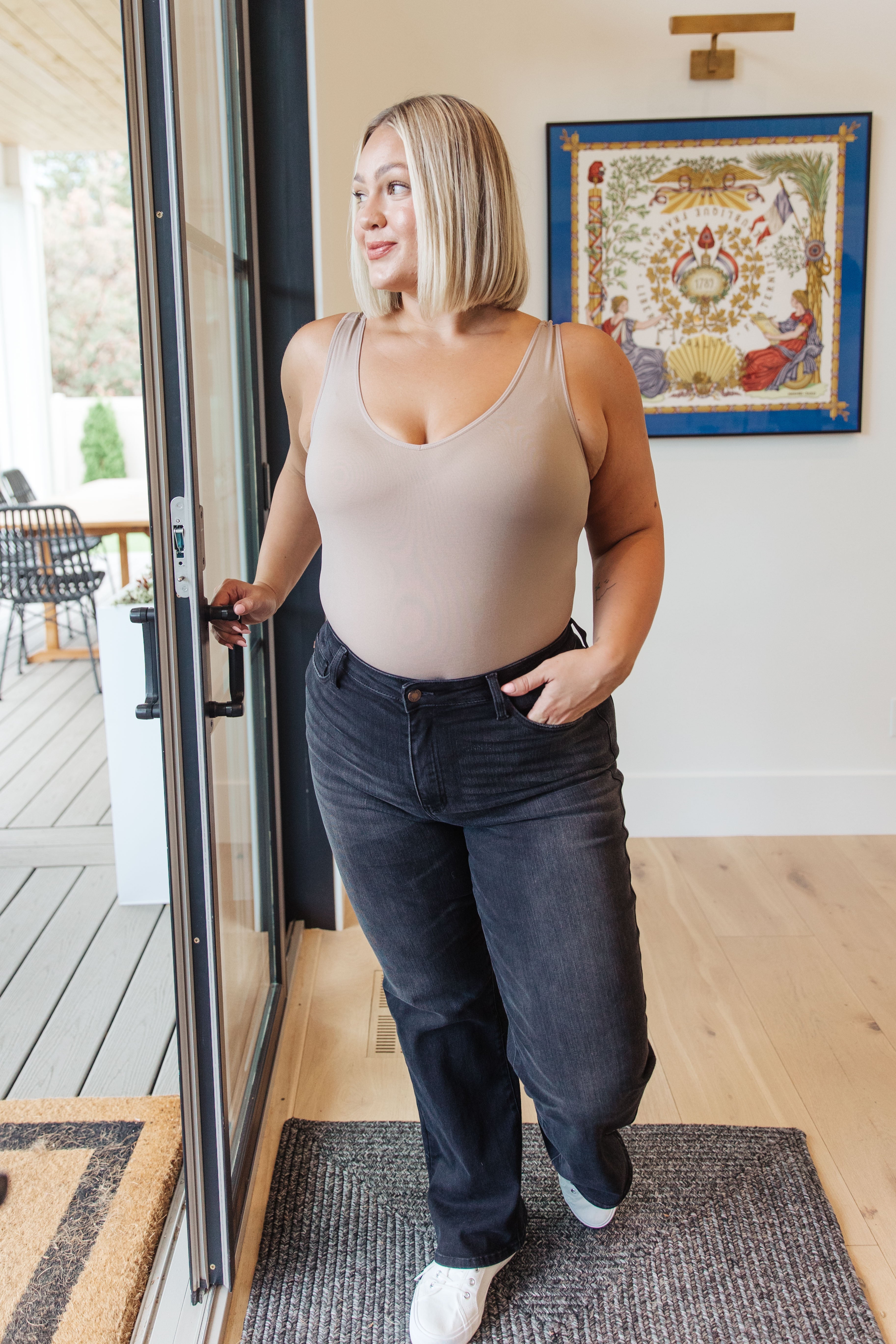 Womens The Basics Bodysuit In Light Mocha