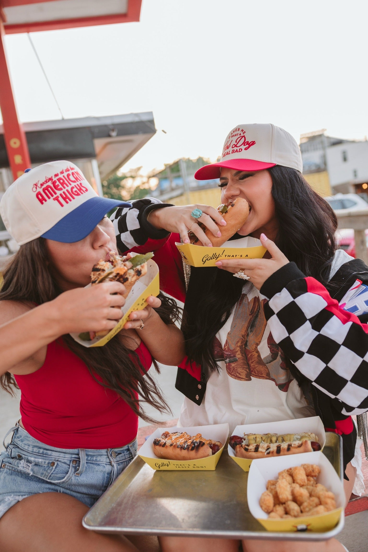 Hat Makes me Want a Hot Dog - Red Vintage Trucker Hat