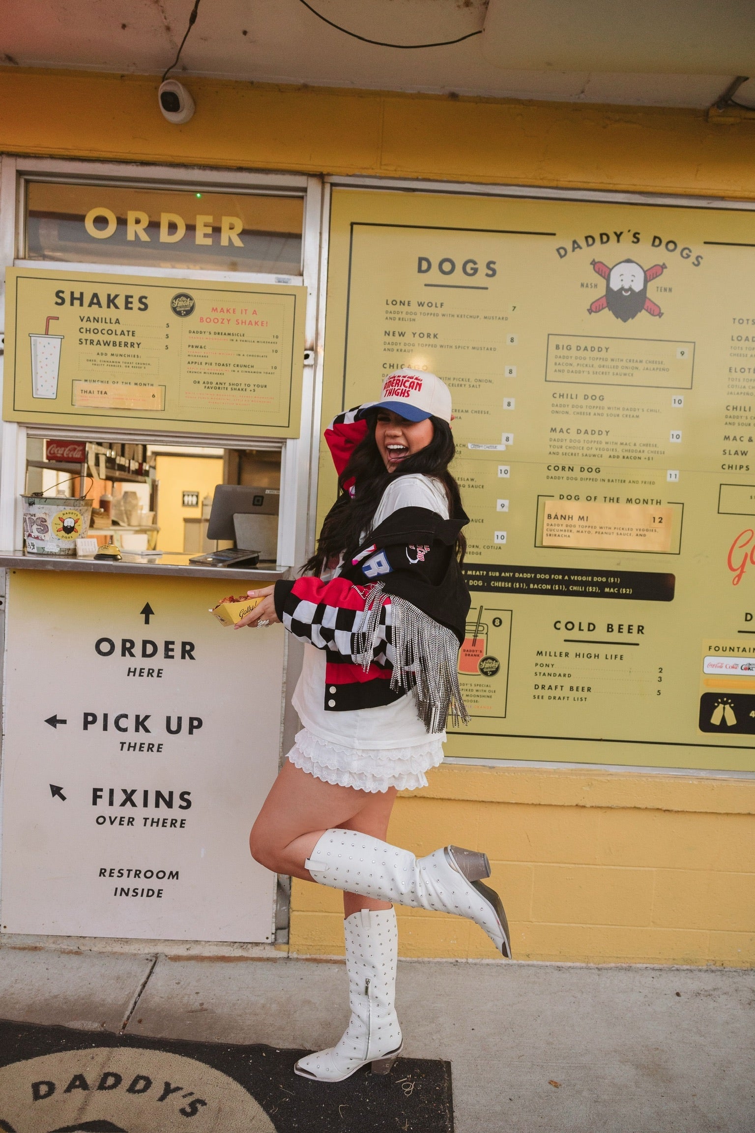 Hat American Thighs - Royal Blue Vintage Trucker Hat
