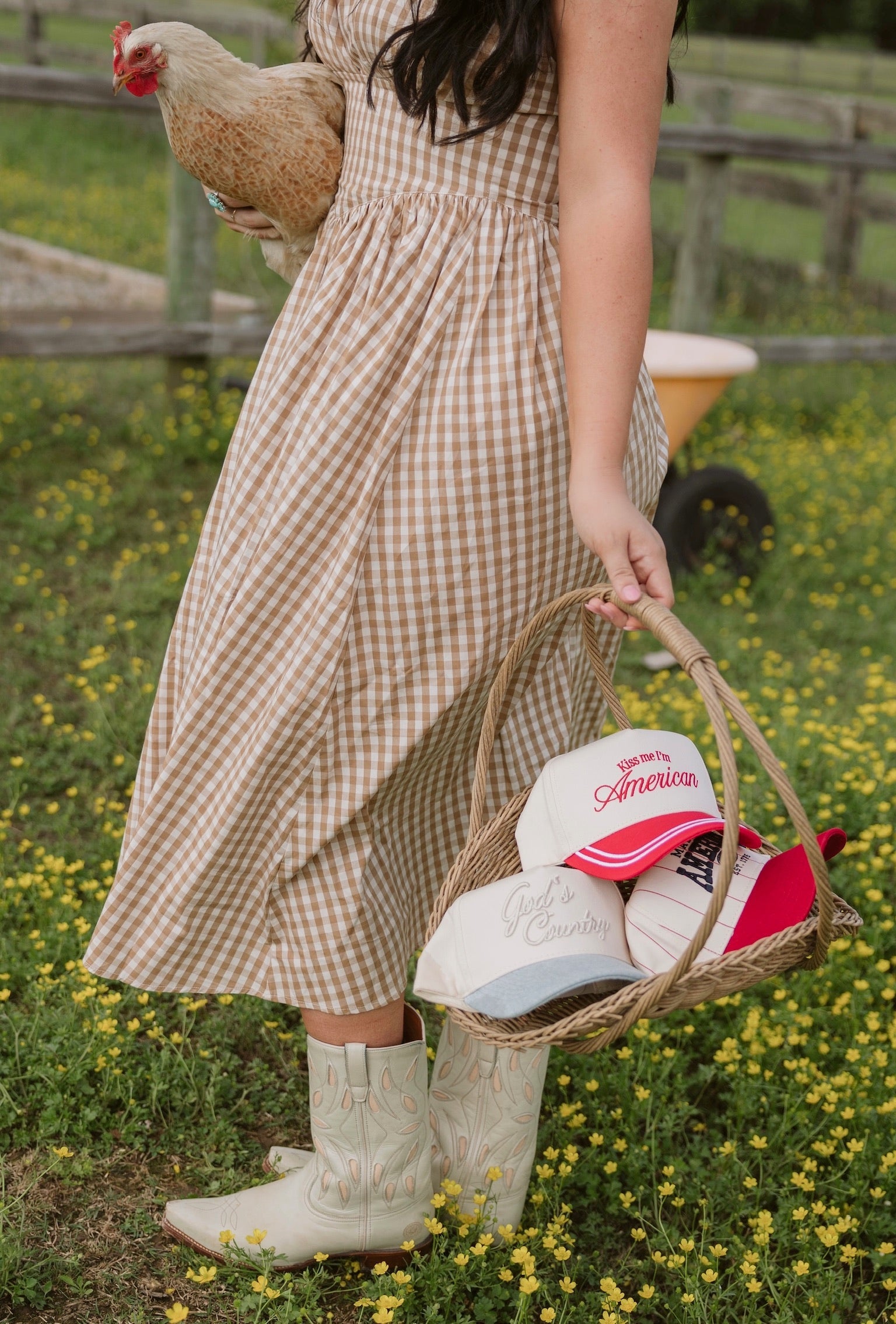 Hat Made in America - Red Stripe Vintage Trucker Hat
