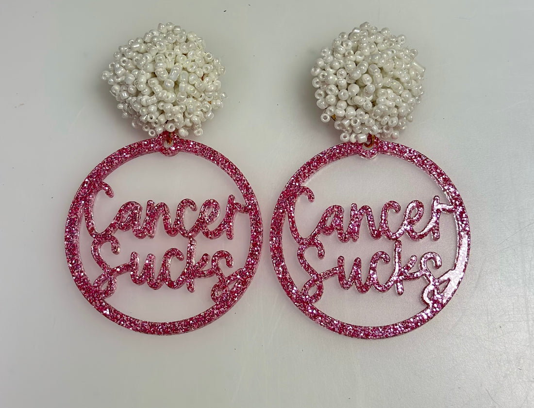 Cancer Sucks Earrings