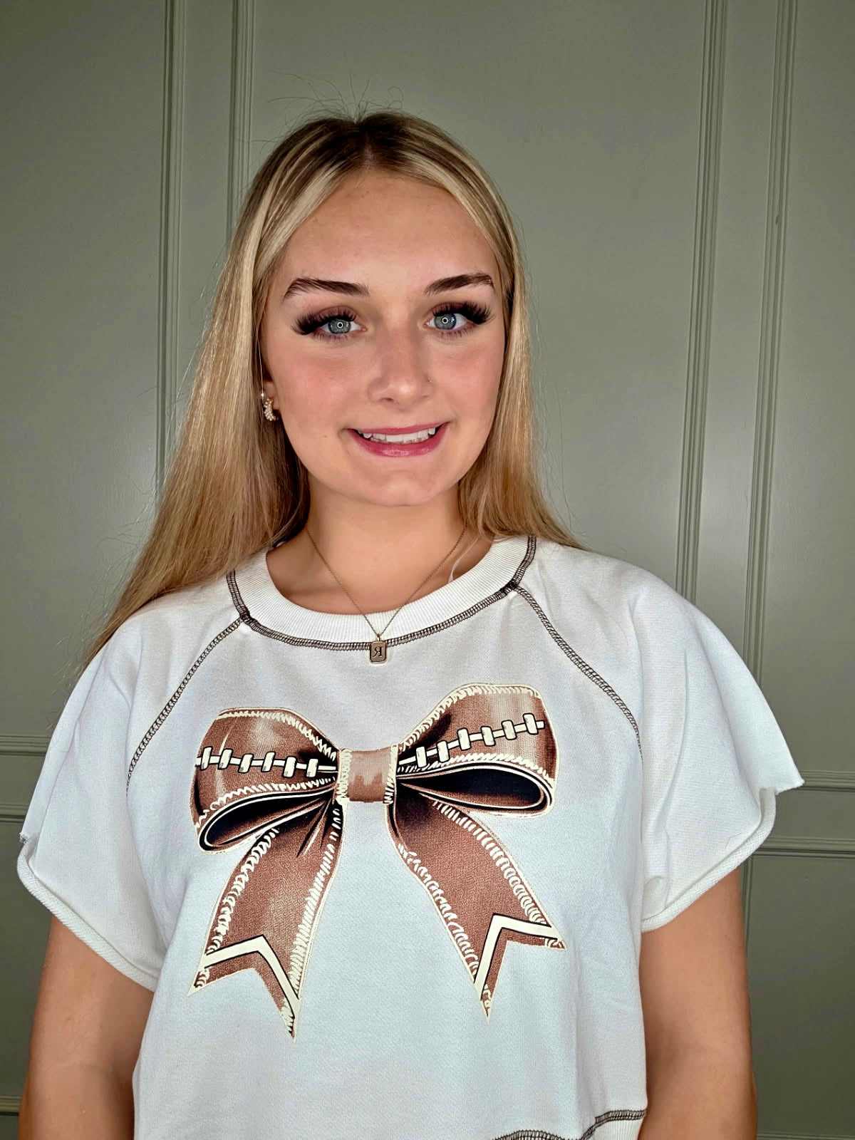 Kick Off Cutie Stitched Football Top