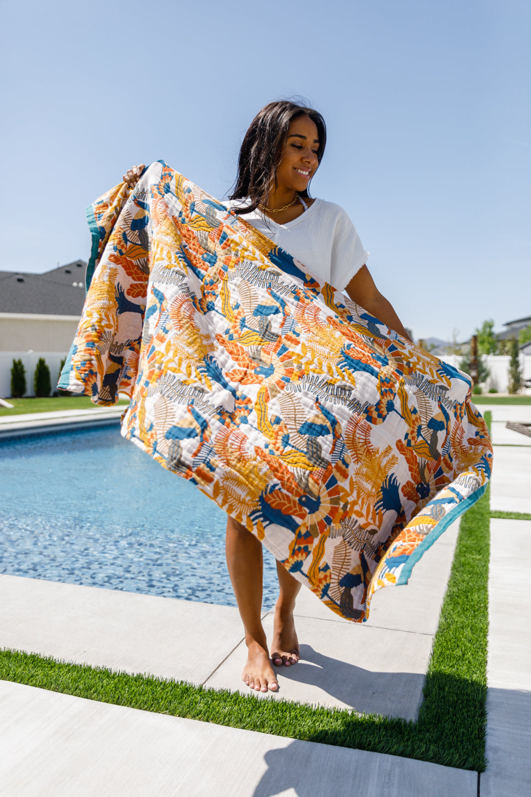 Home & Decor Luxury Beach Towel in Bird Of Paradise