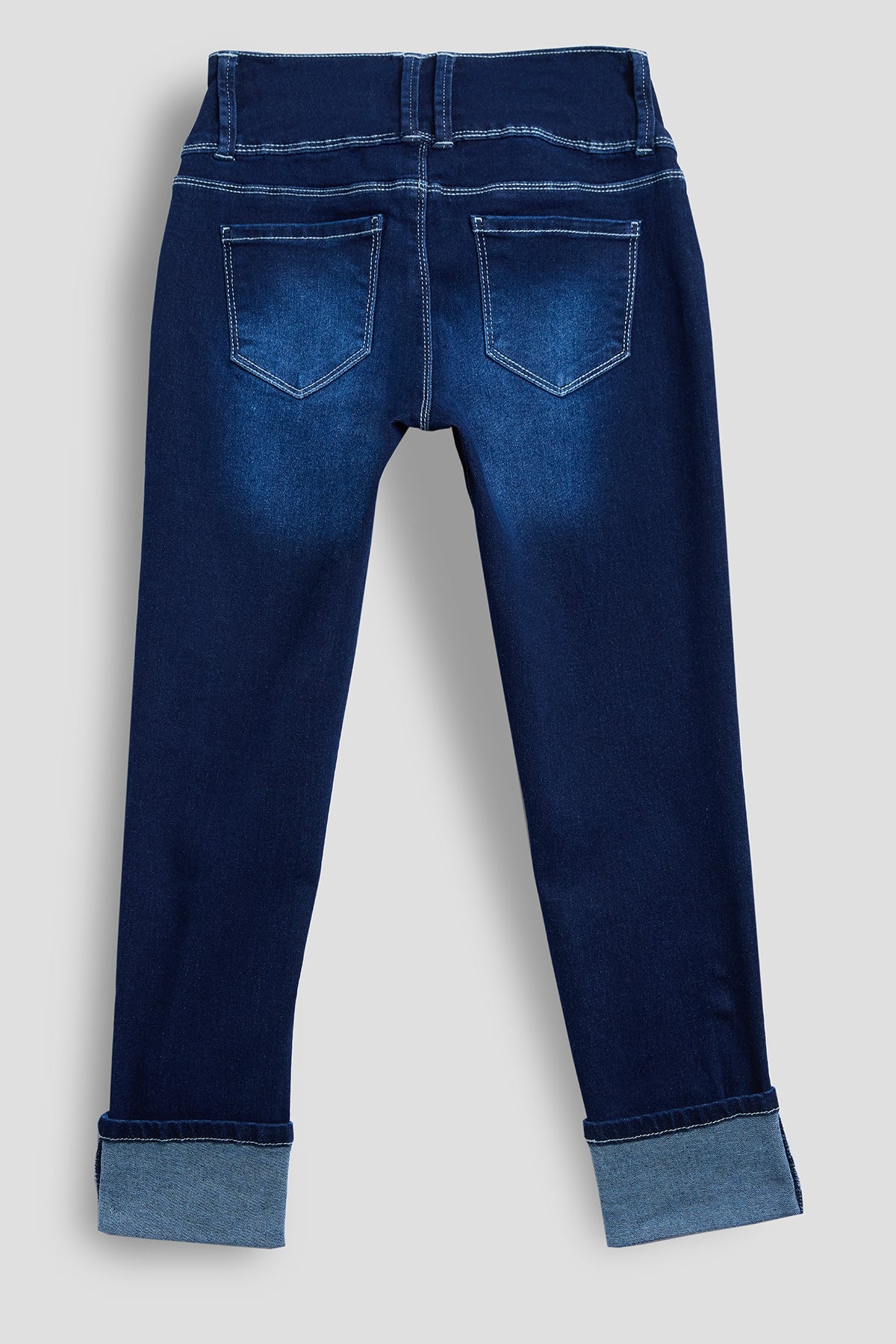 Girls Essential 3 Button Wide Cuff Skinny Jeans