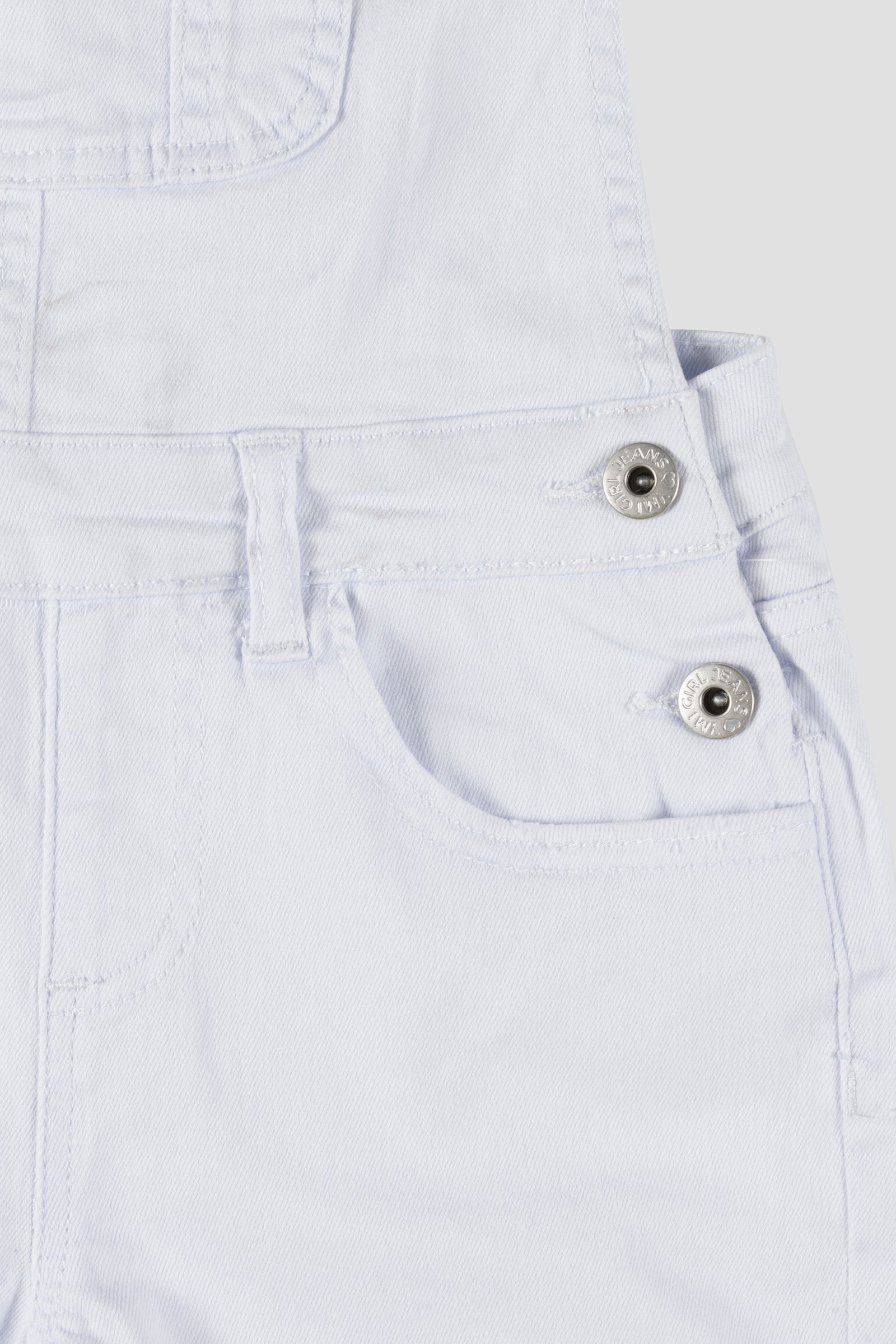 Girls Cuffed Bib Shortalls