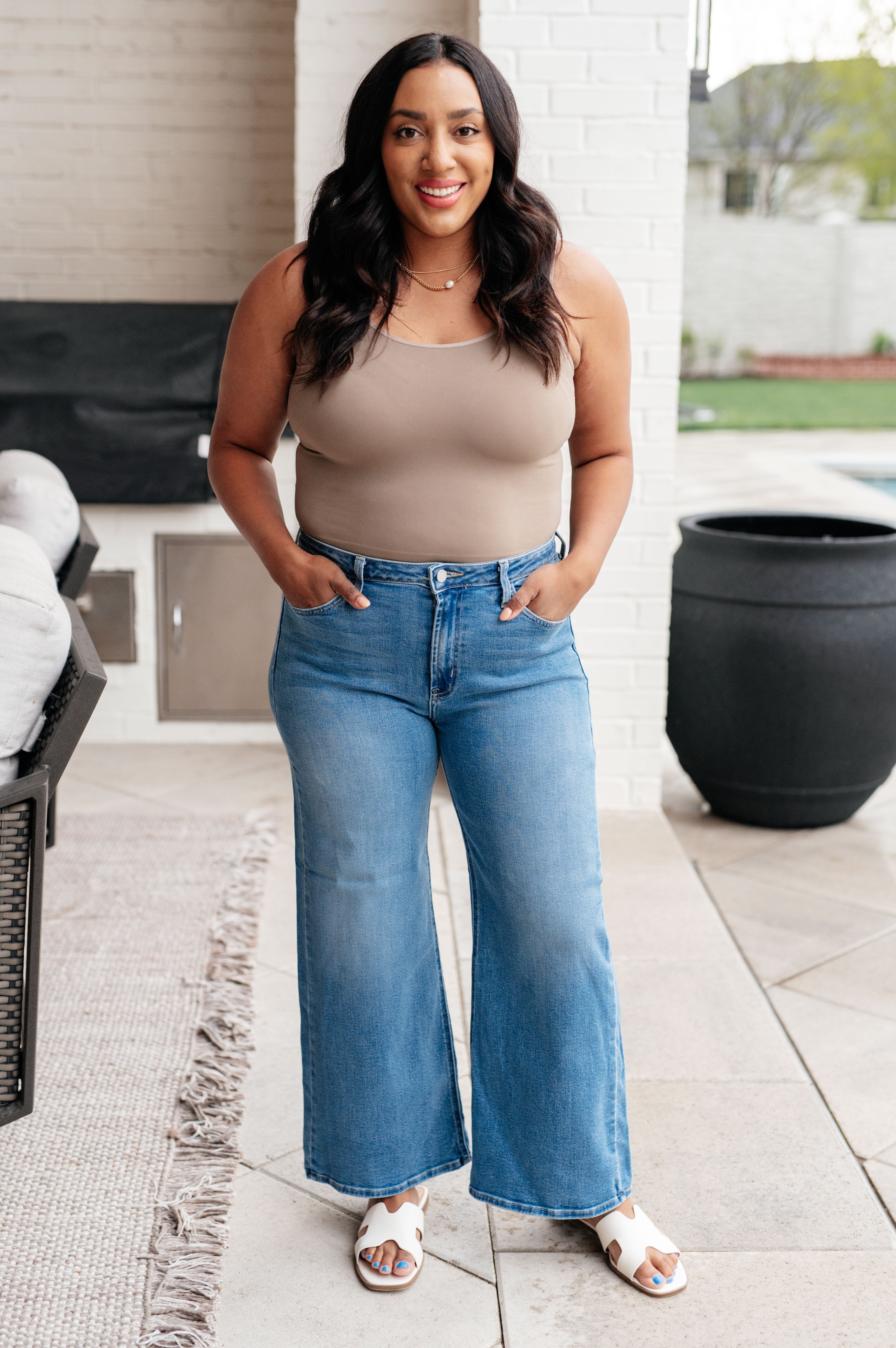 Denim Hayes High Rise Wide Leg Crop Jeans