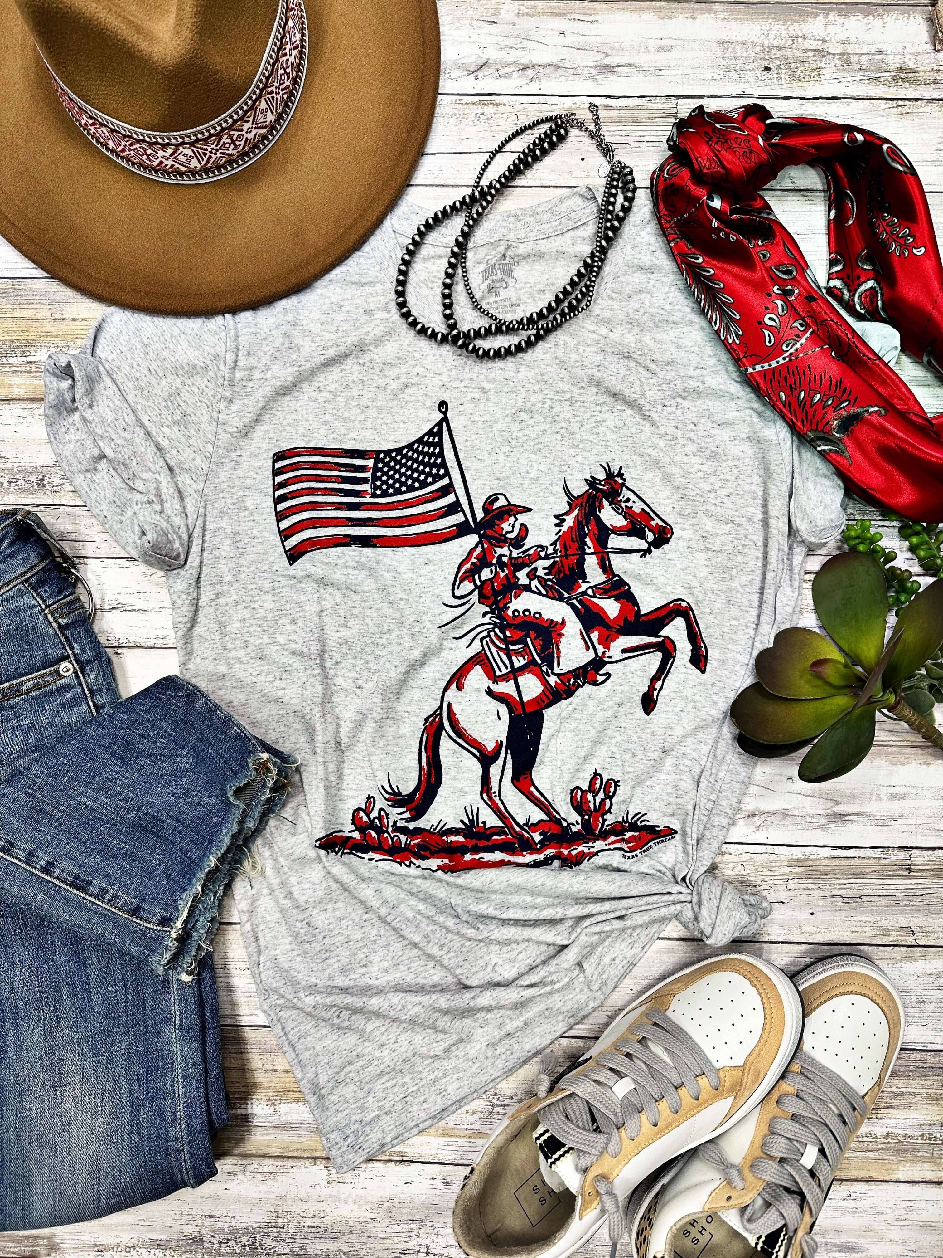 Tee Patriotic Cowboy Tee
