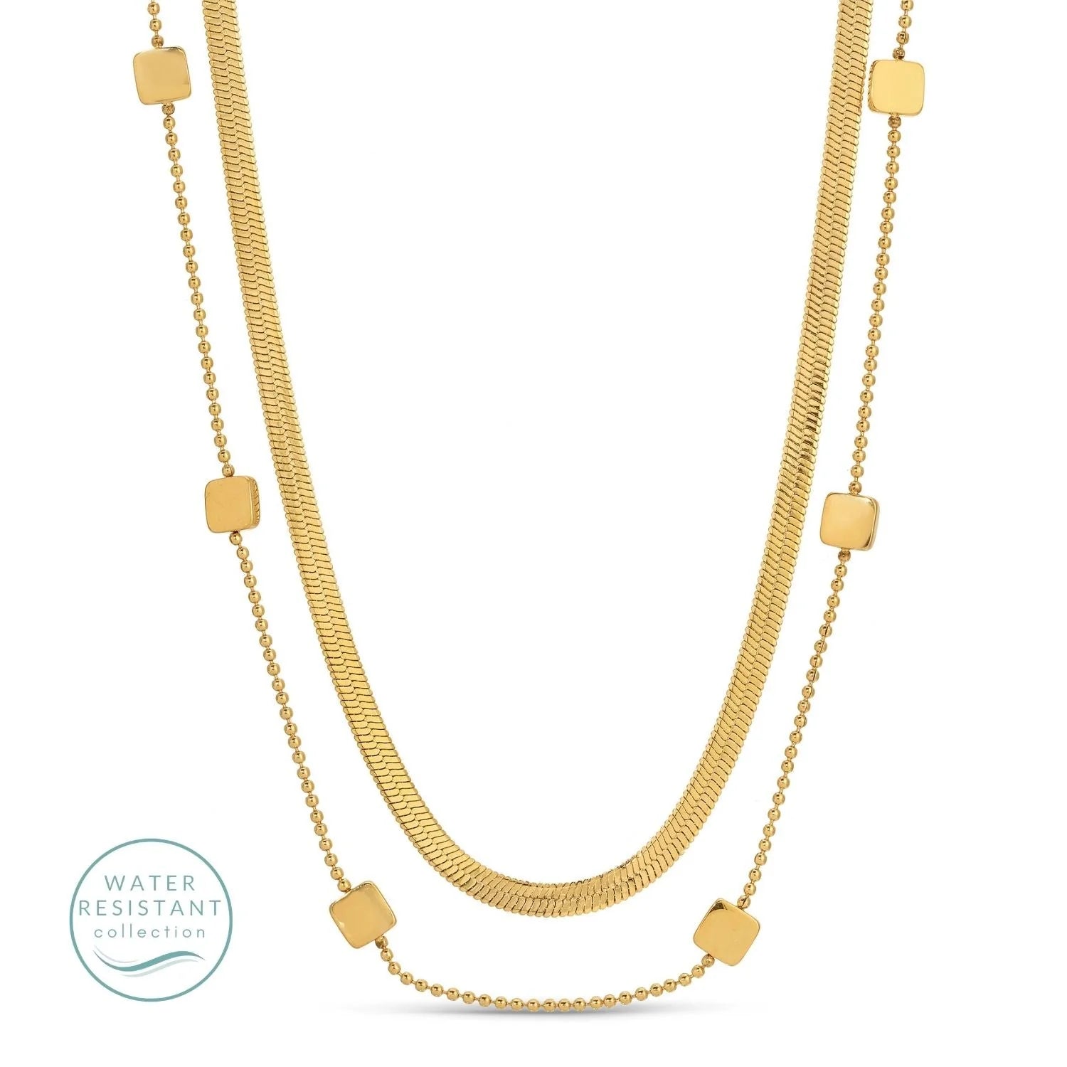 Double Layer Necklace, Water Resistant