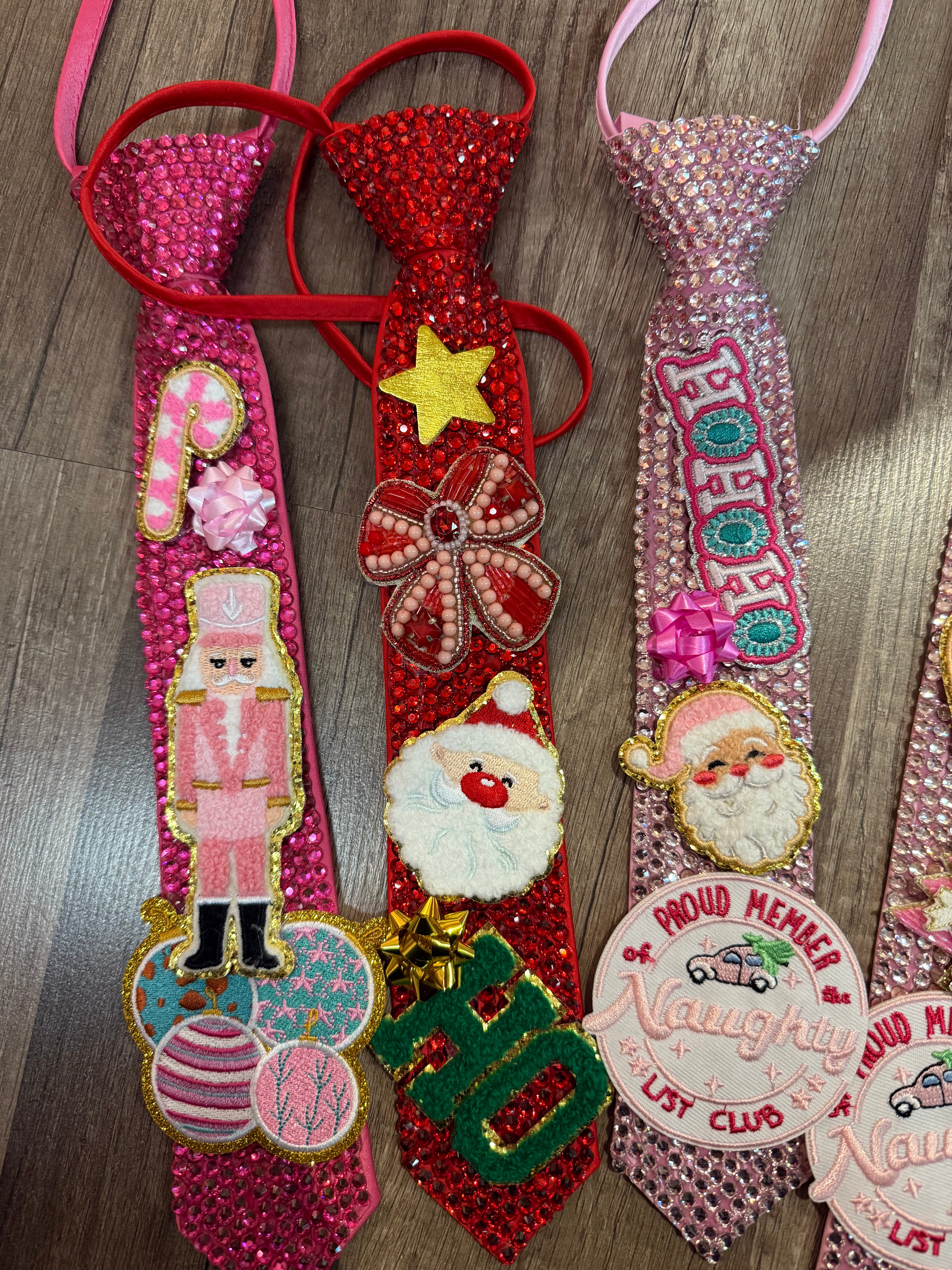 Sequin Christmas Ties