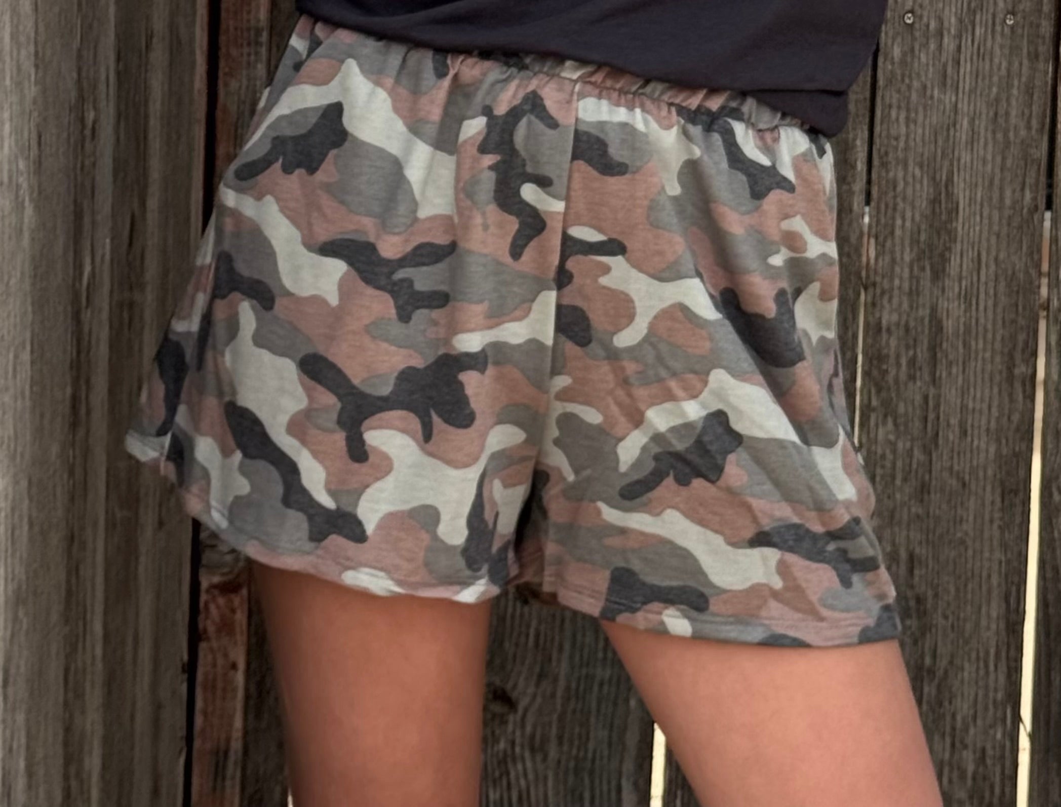 Camo Print Shorts