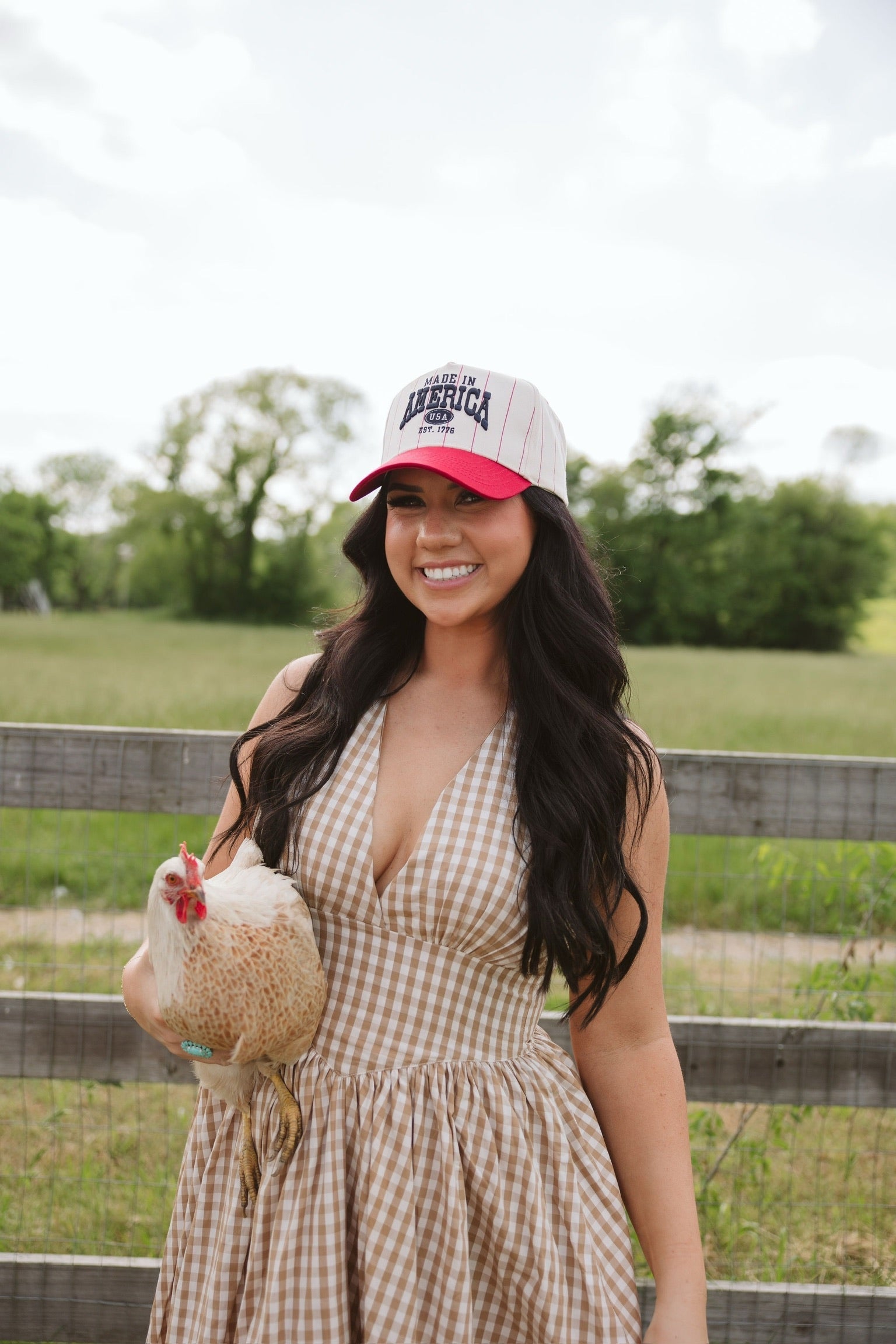 Hat Made in America - Red Stripe Vintage Trucker Hat