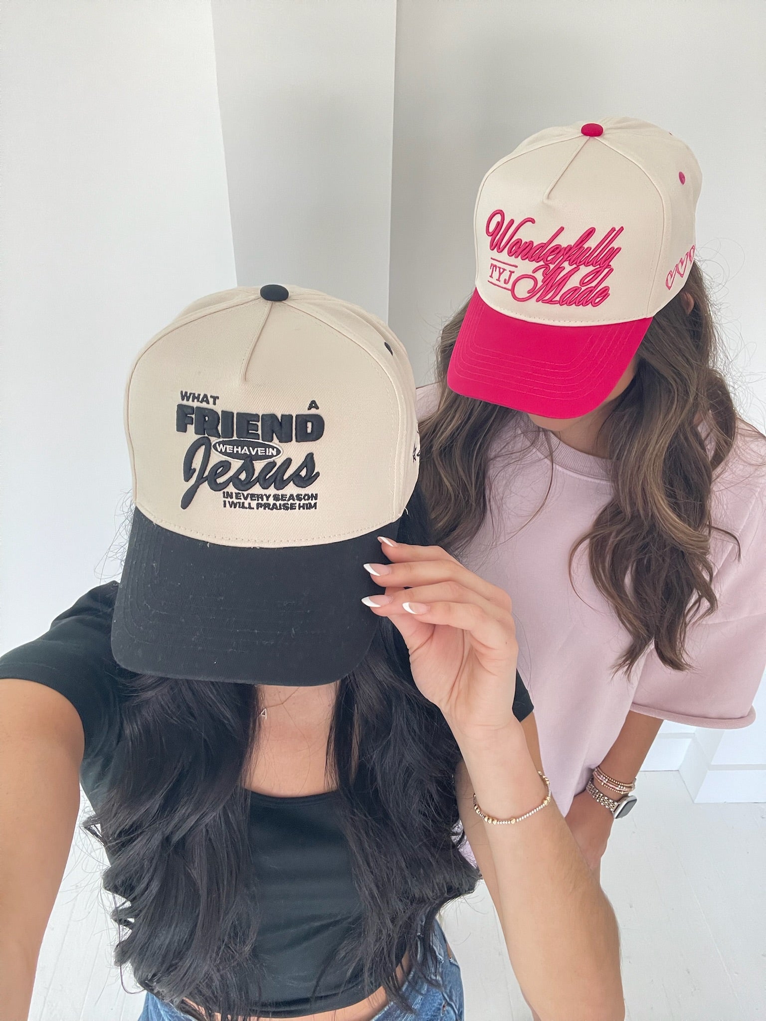 Hat Friend in Jesus - Black Vintage Trucker Hat