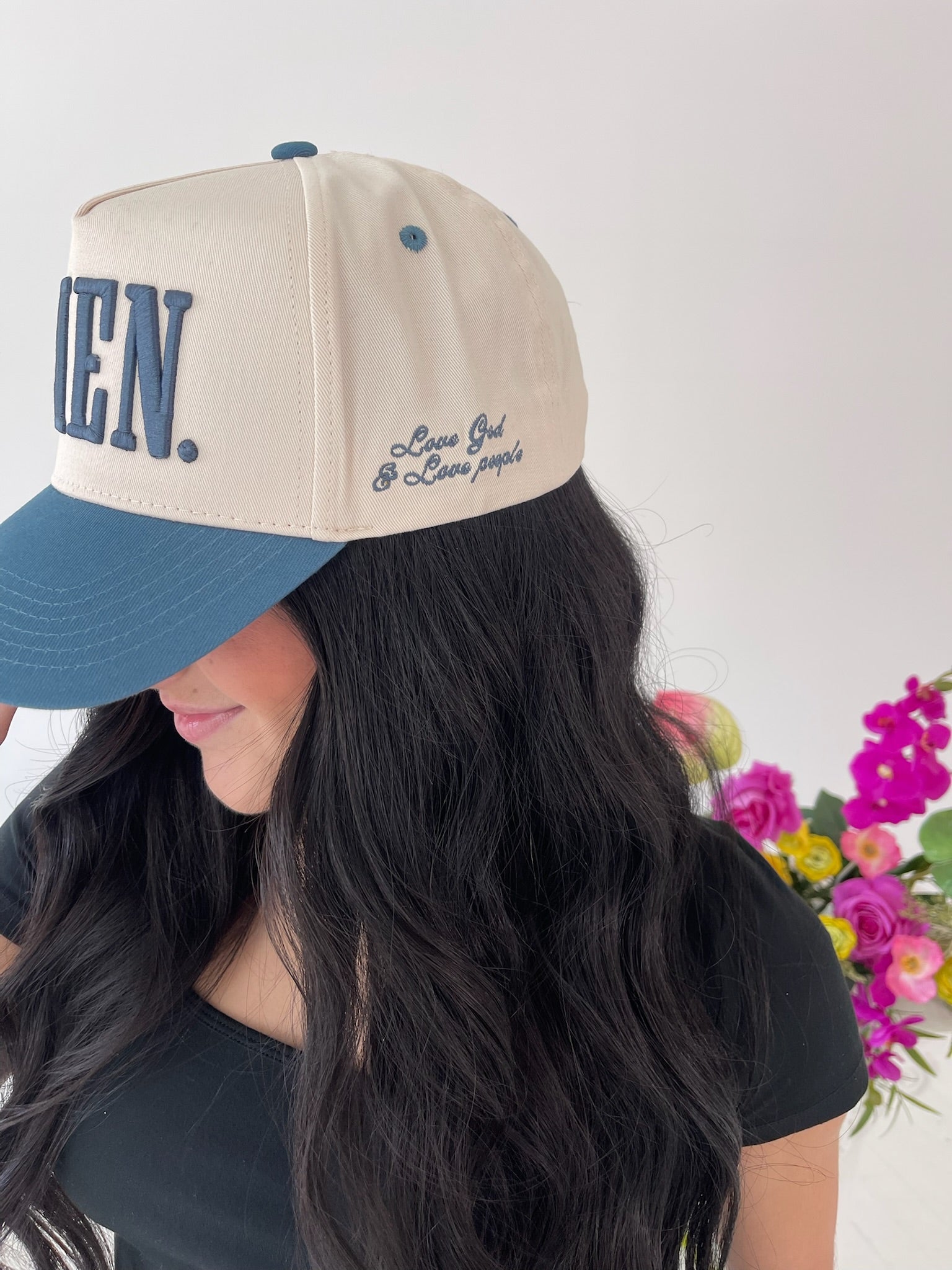 Hat AMEN. - Slate Blue Vintage Trucker Hat