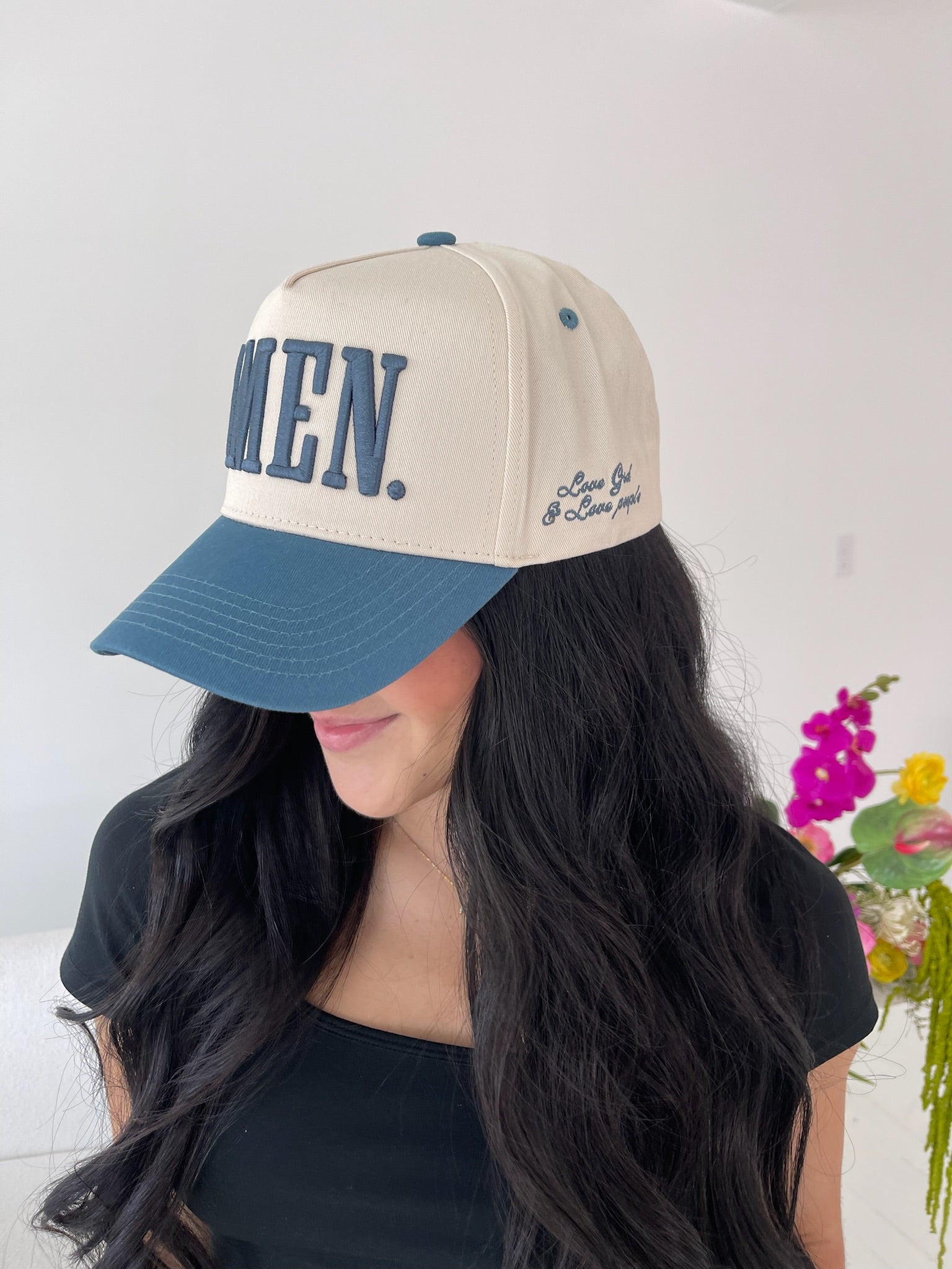 Hat AMEN. - Slate Blue Vintage Trucker Hat