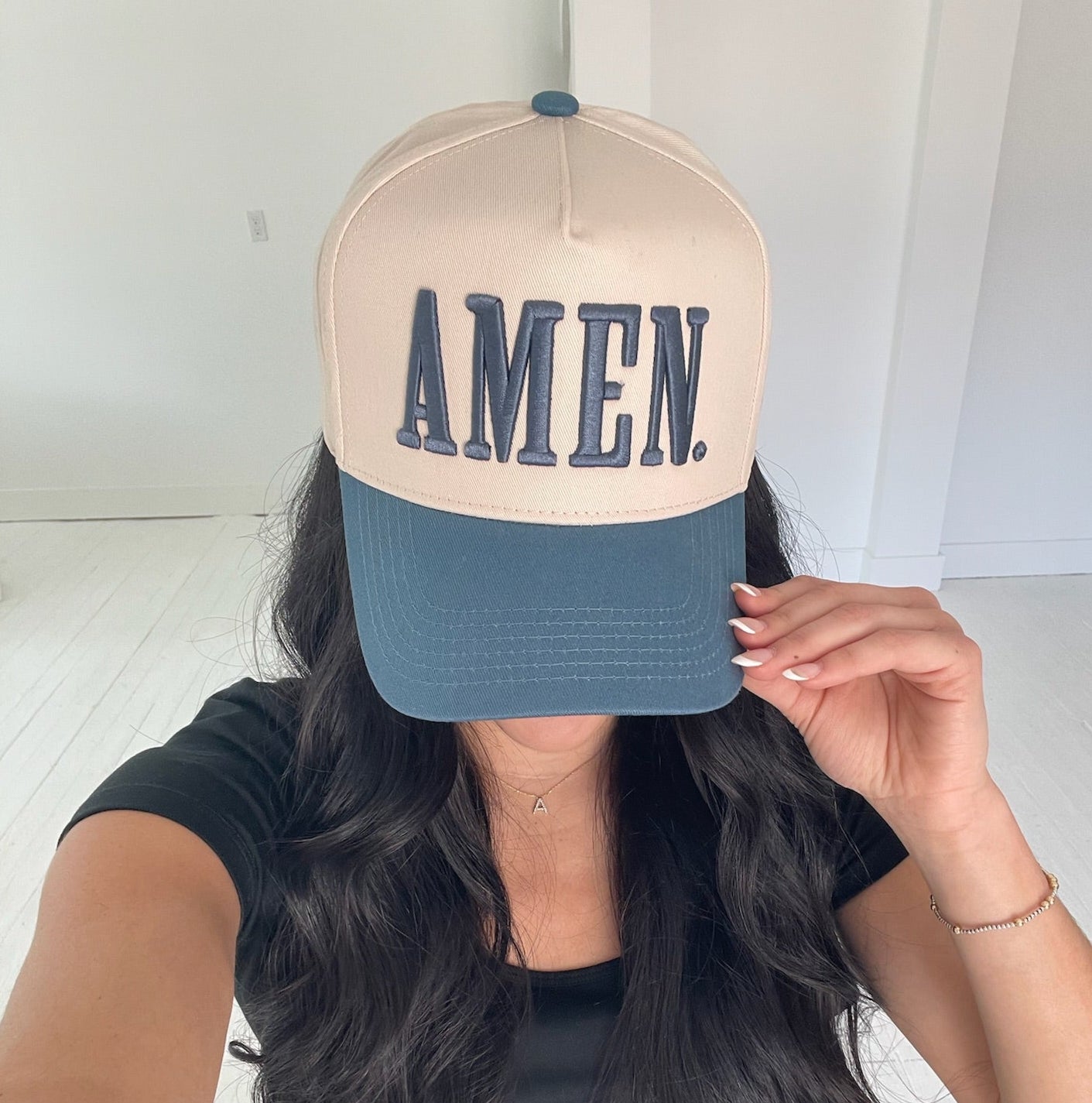 Hat AMEN. - Slate Blue Vintage Trucker Hat