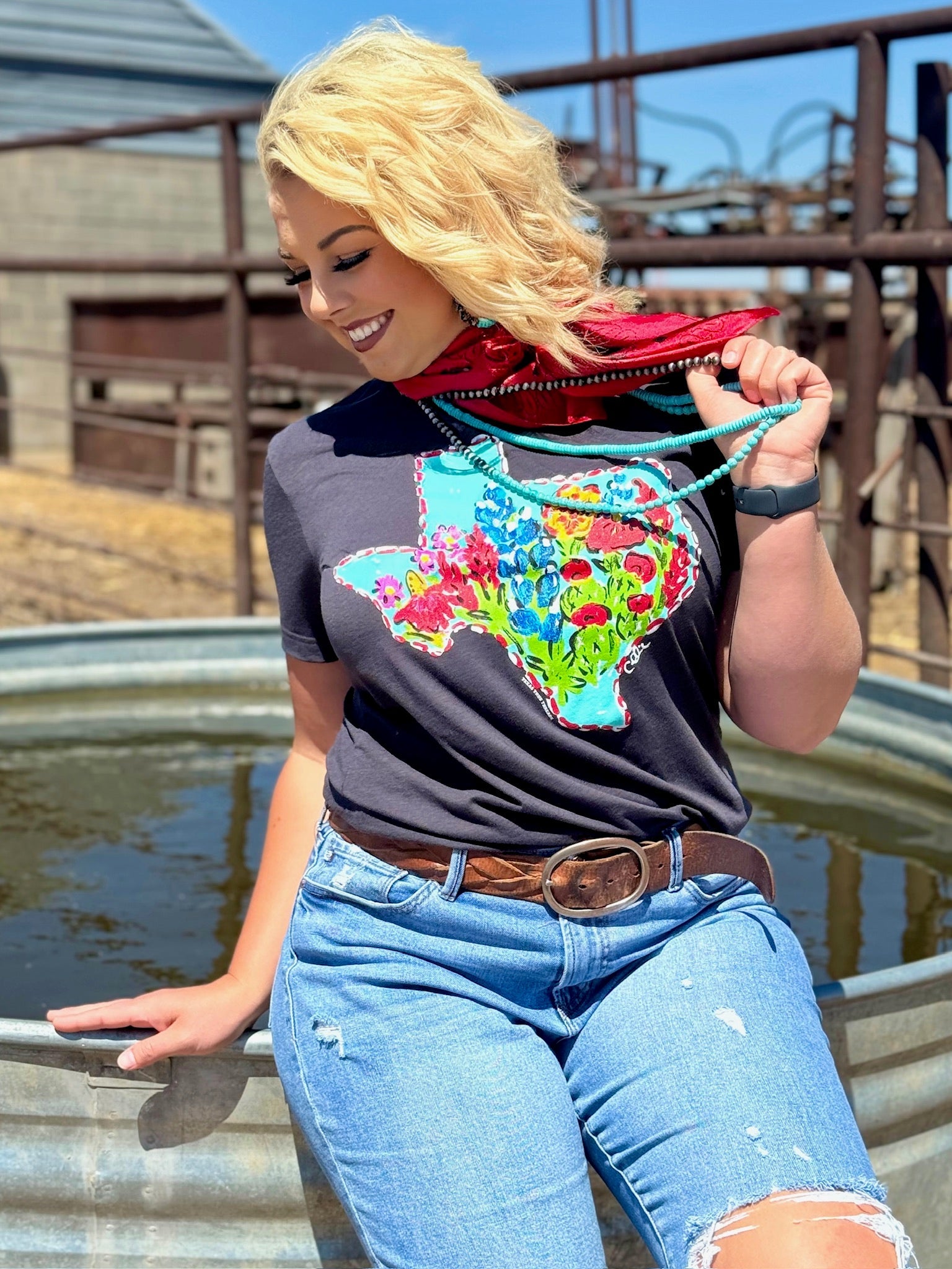Tees Callie Ann Stelter Bluebonnet Texas Tee
