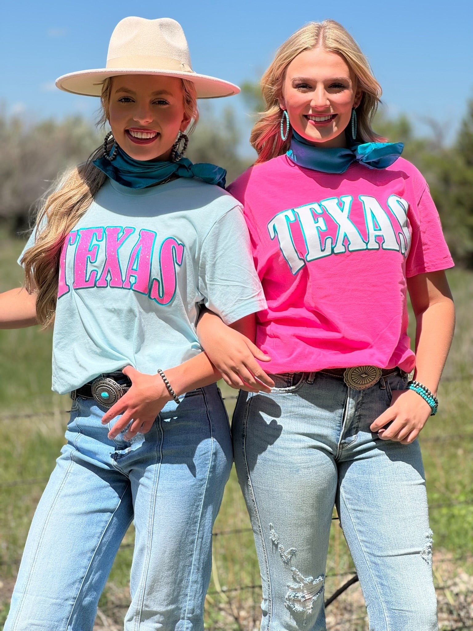 Tees Texas in Glitter with Metallic Puff Tee