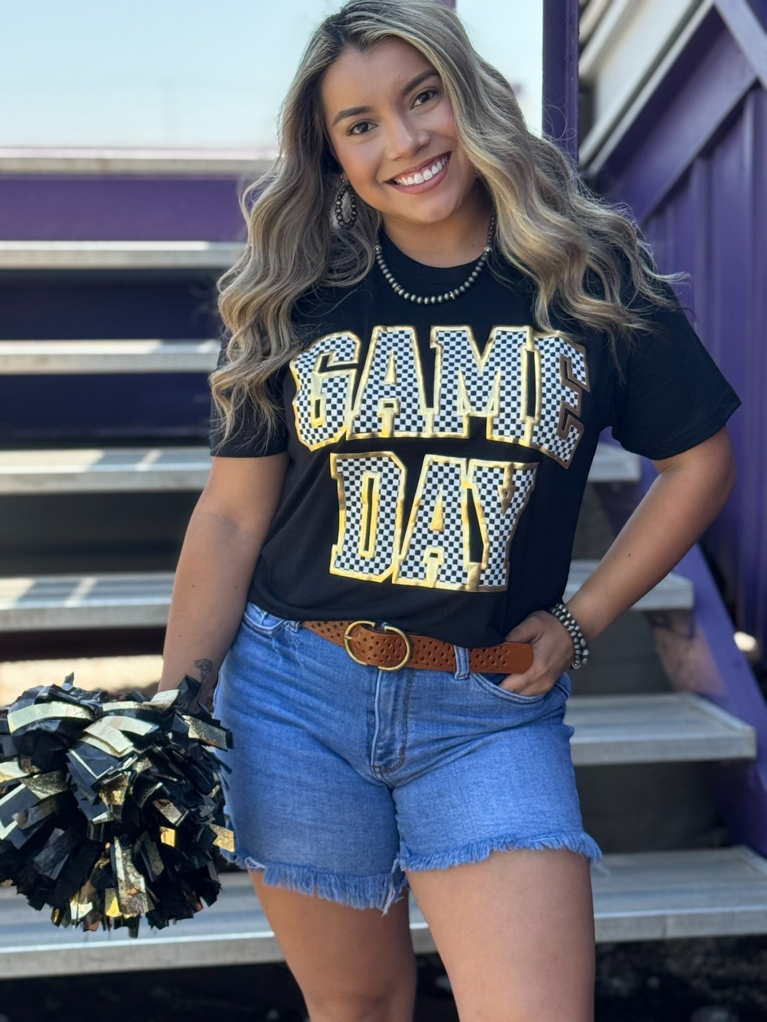 Checkered Game Day Custom Tee