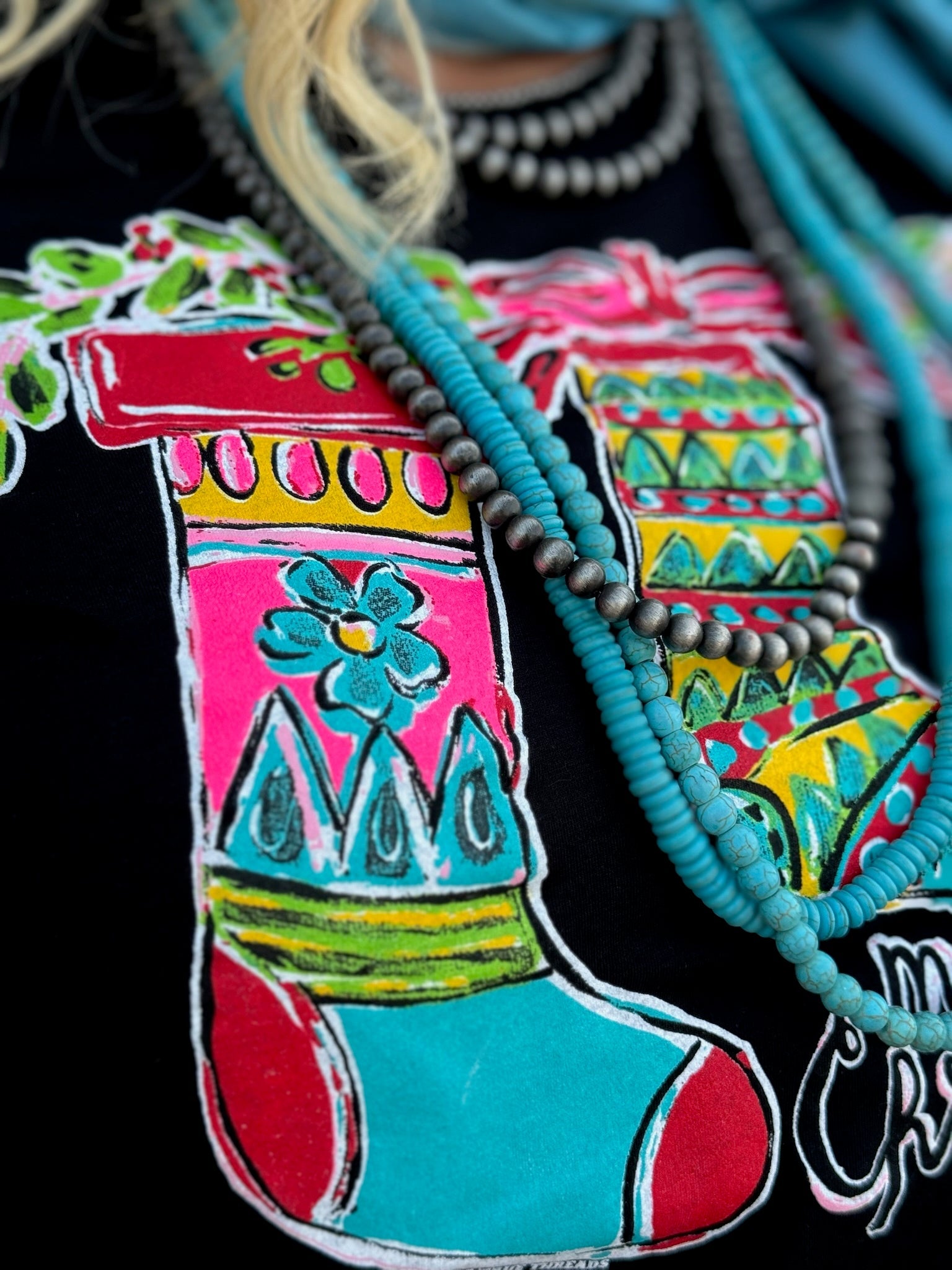 Tees Callie Ann Stelter Merry Christmas Stockings Tee