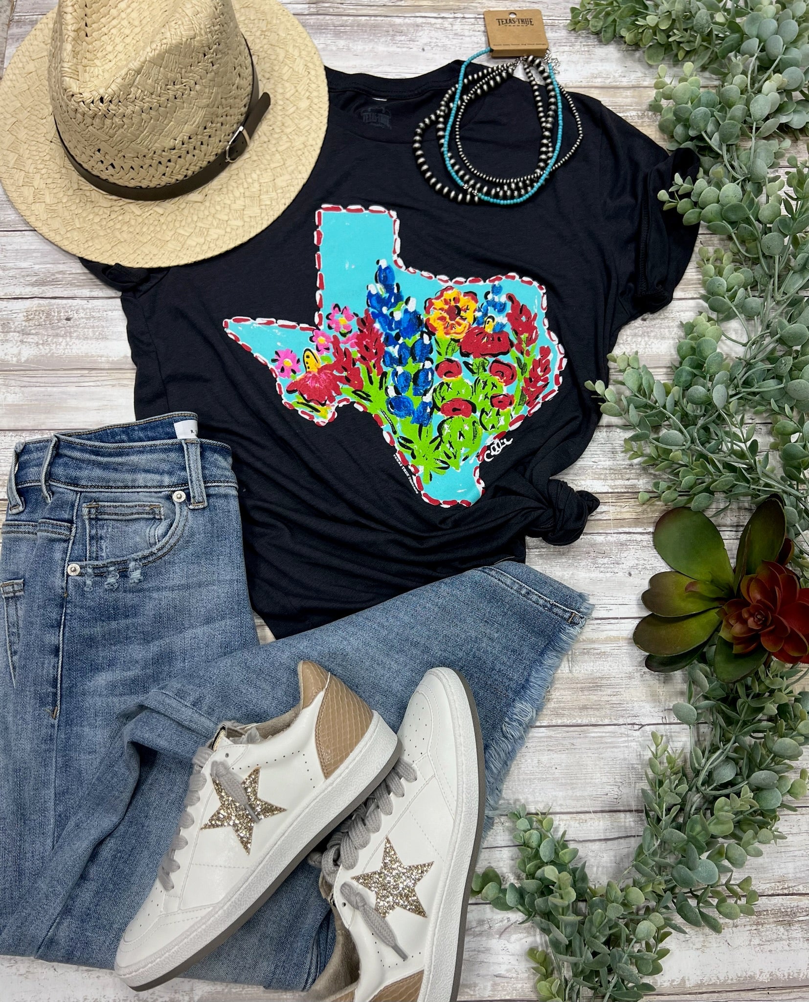 Tees Callie Ann Stelter Bluebonnet Texas Tee