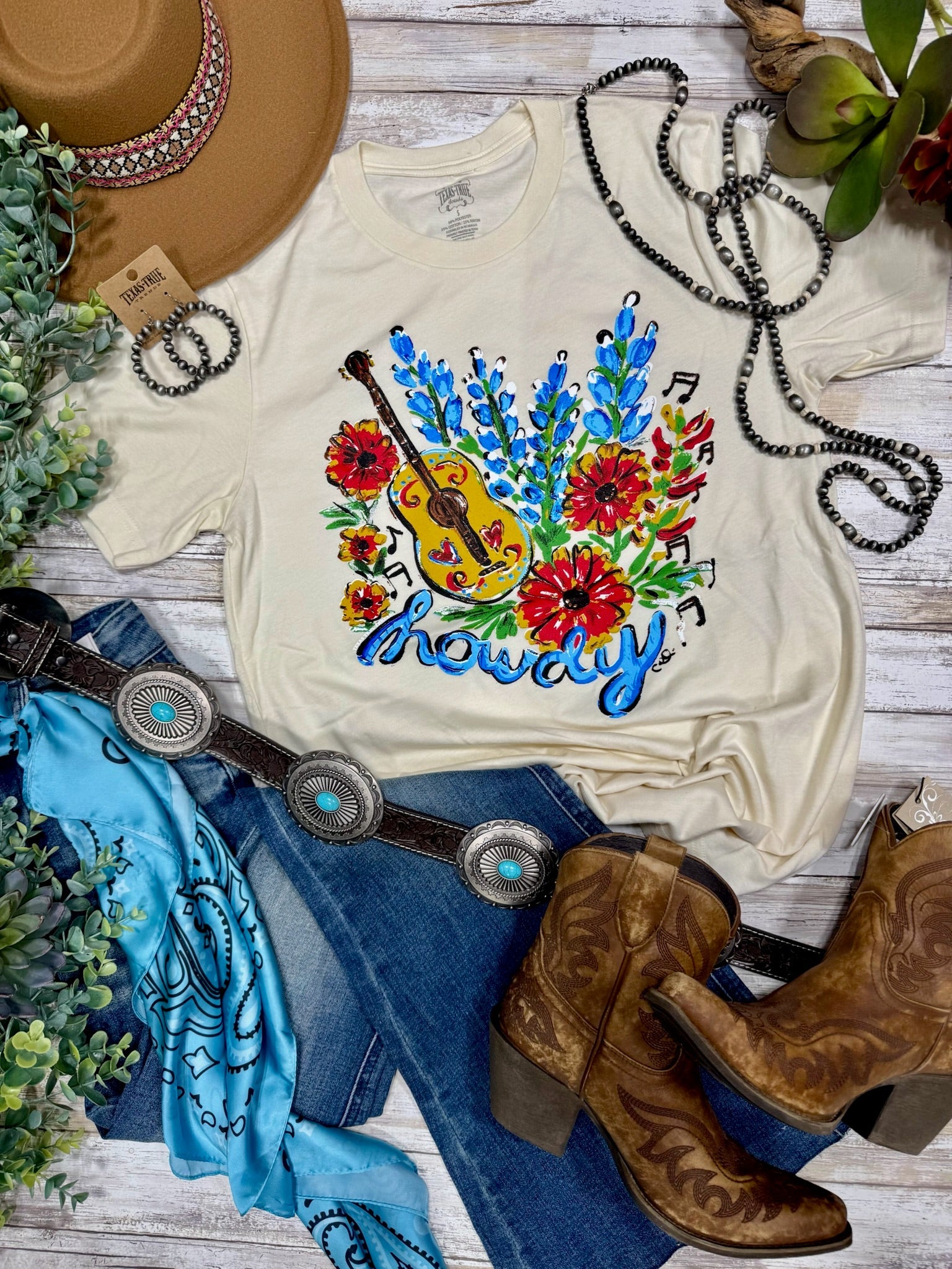 Tees Callie Ann Stelter Bluebonnet Howdy Tee