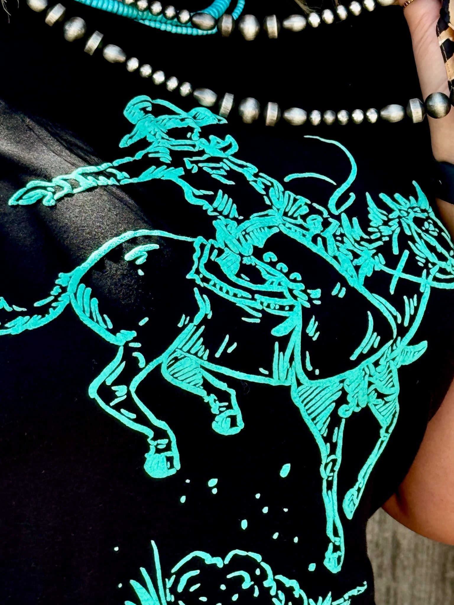 Tees Roughrider in Turquoise Puff Tee