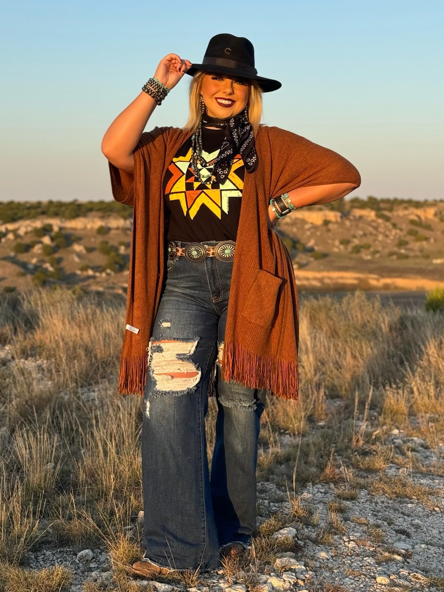 Tees Quilted Aztec in Multicolor Ink