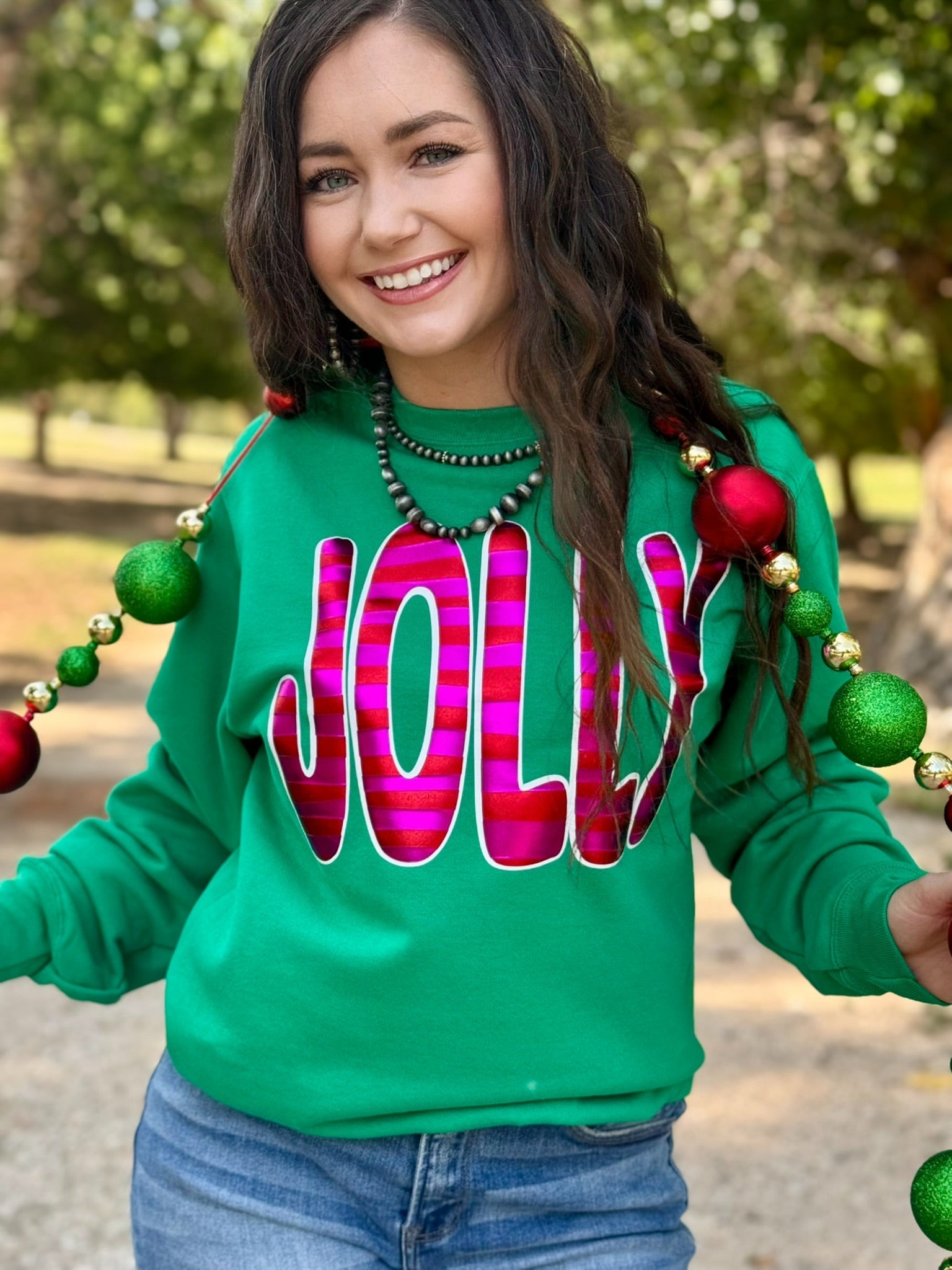 Jolly Sweatshirt in Metallic Puffs