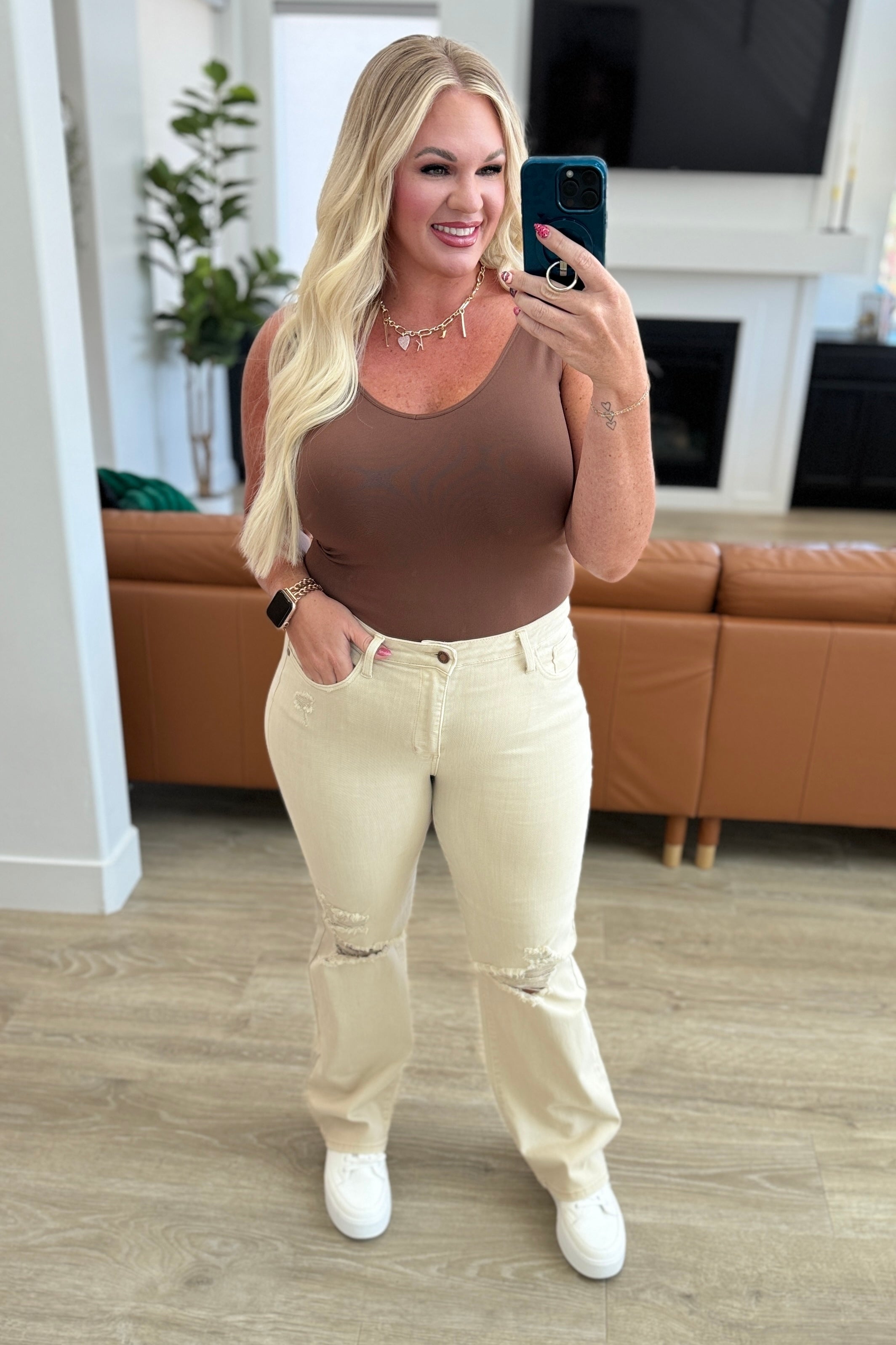 Denim Selena High Rise Distressed 90&