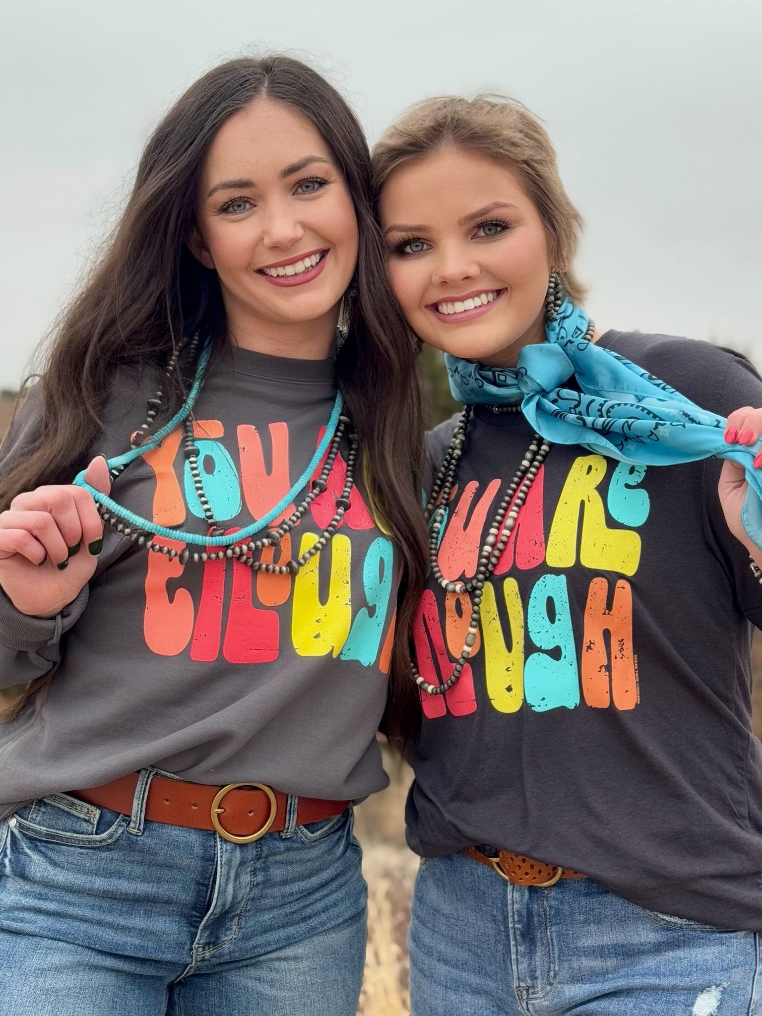 You Are Enough in Multicolor Ink Tee