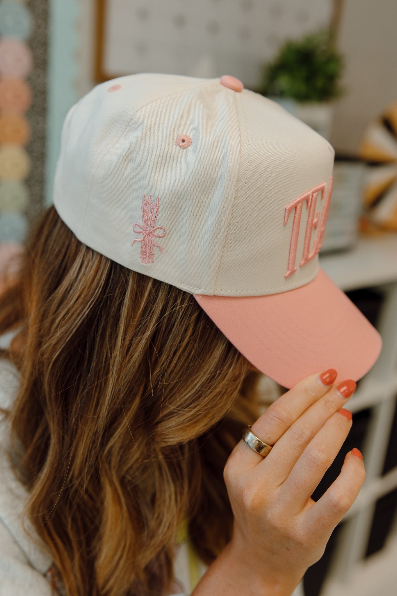 Hat TEACH - Pink Vintage Trucker Hat