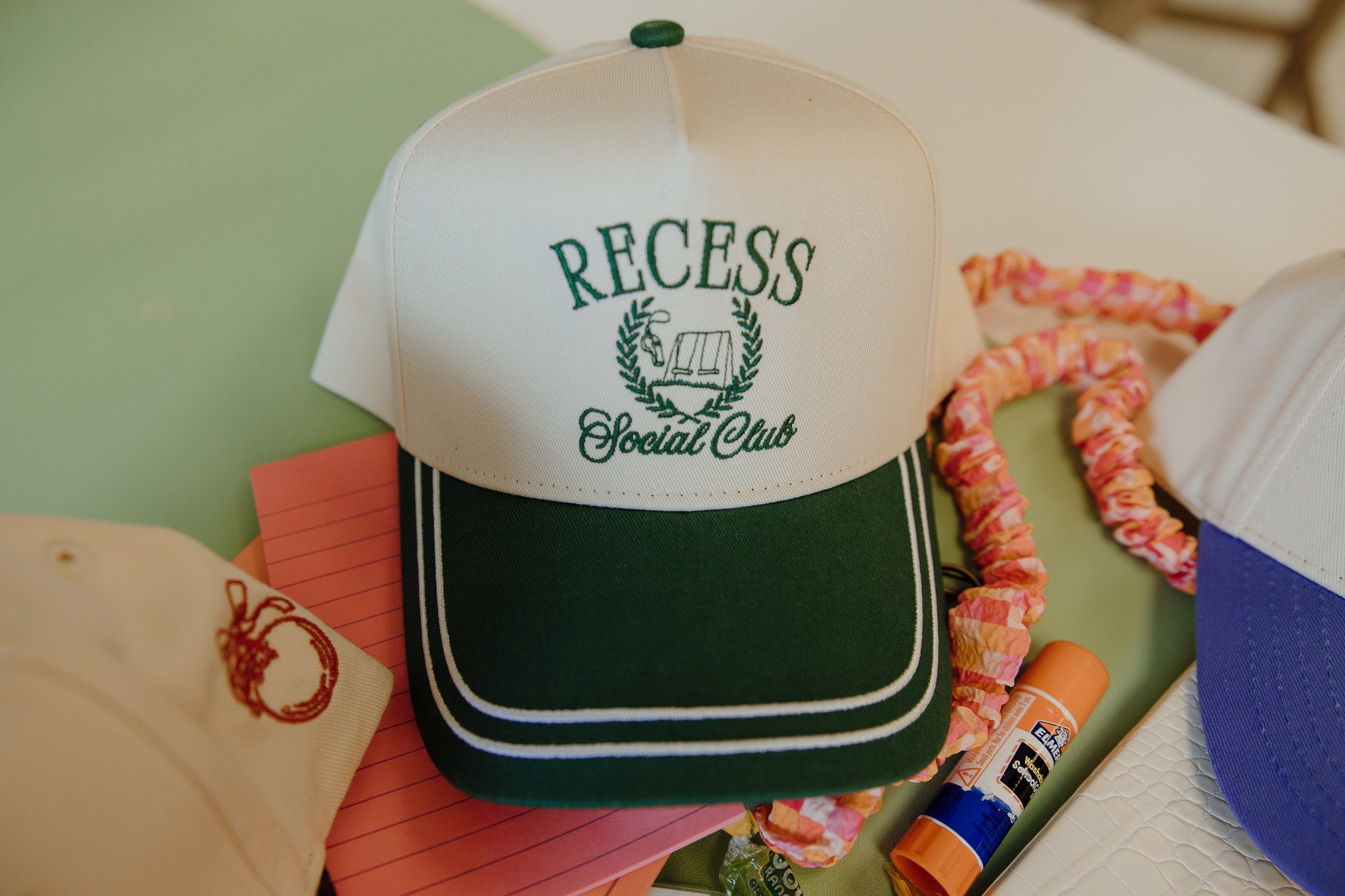 Hat Recess Social Club - Green Vintage Trucker Hat
