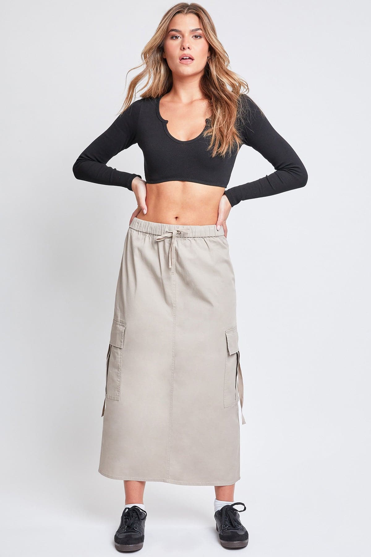 Skirts & Skorts Women’s Poplin Maxi Drawcord Cargo Skirt