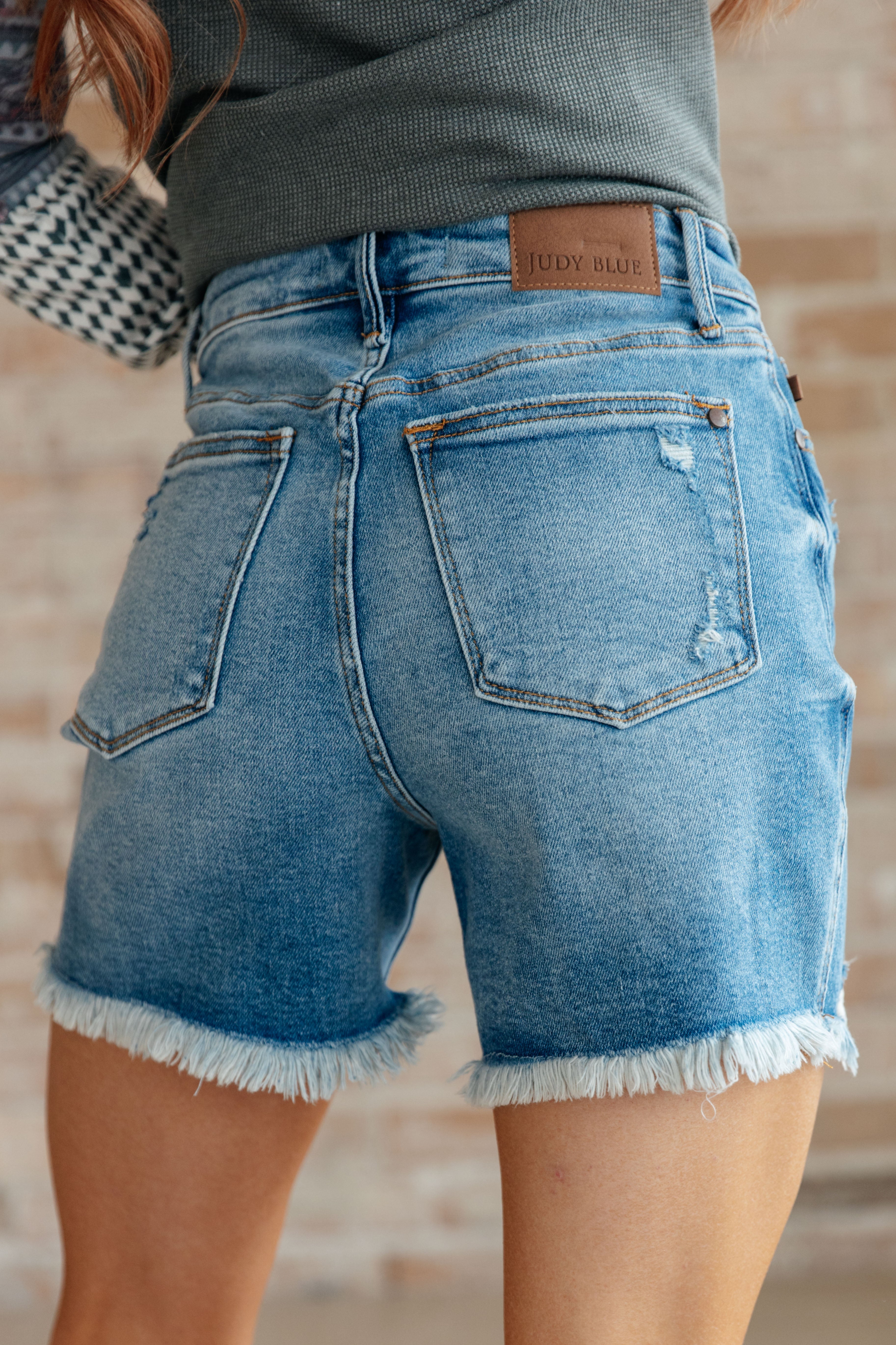 Denim Kara High Rise Rigid Magic Button Fly Cutoff Shorts