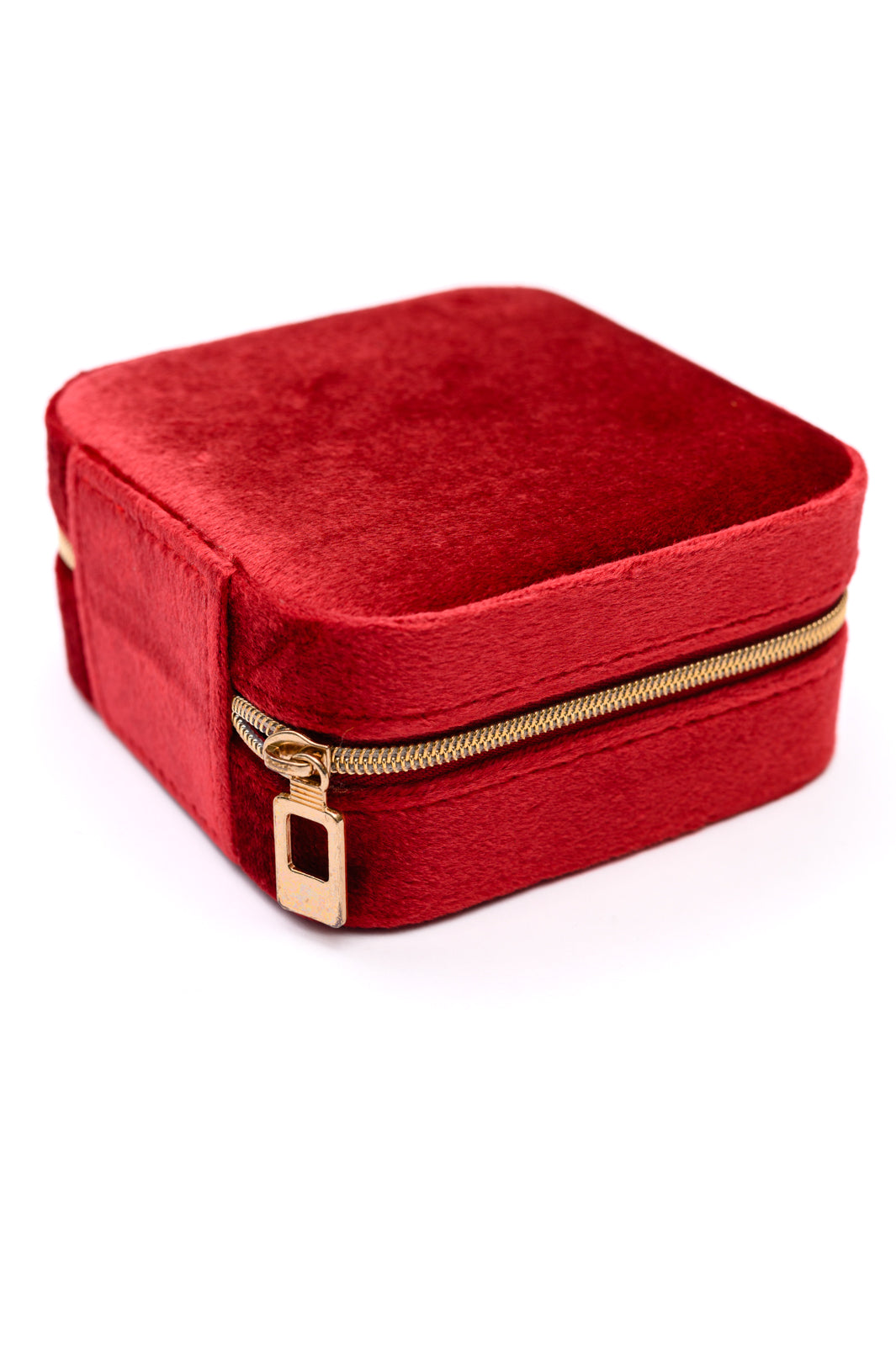 Accessories Kept and Carried Velvet Jewelry Box in Red