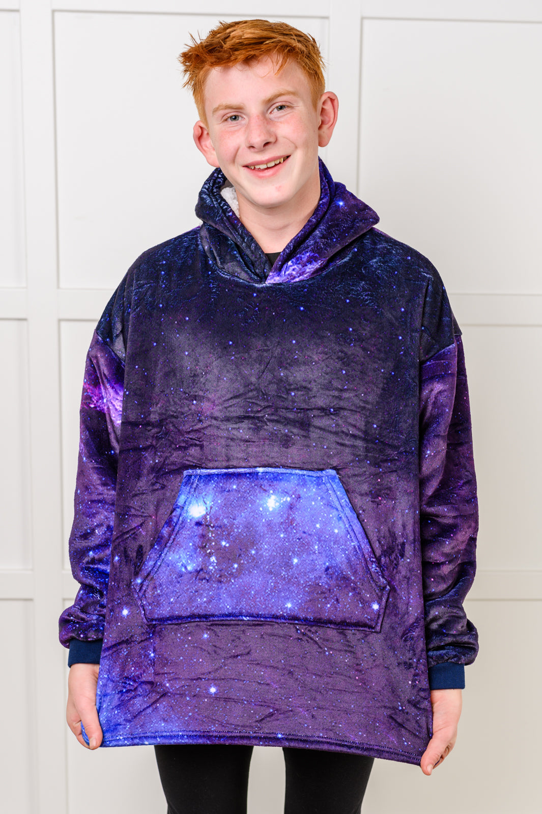 Layers Kids Oversized Hoodie Blanket in Starry Sky