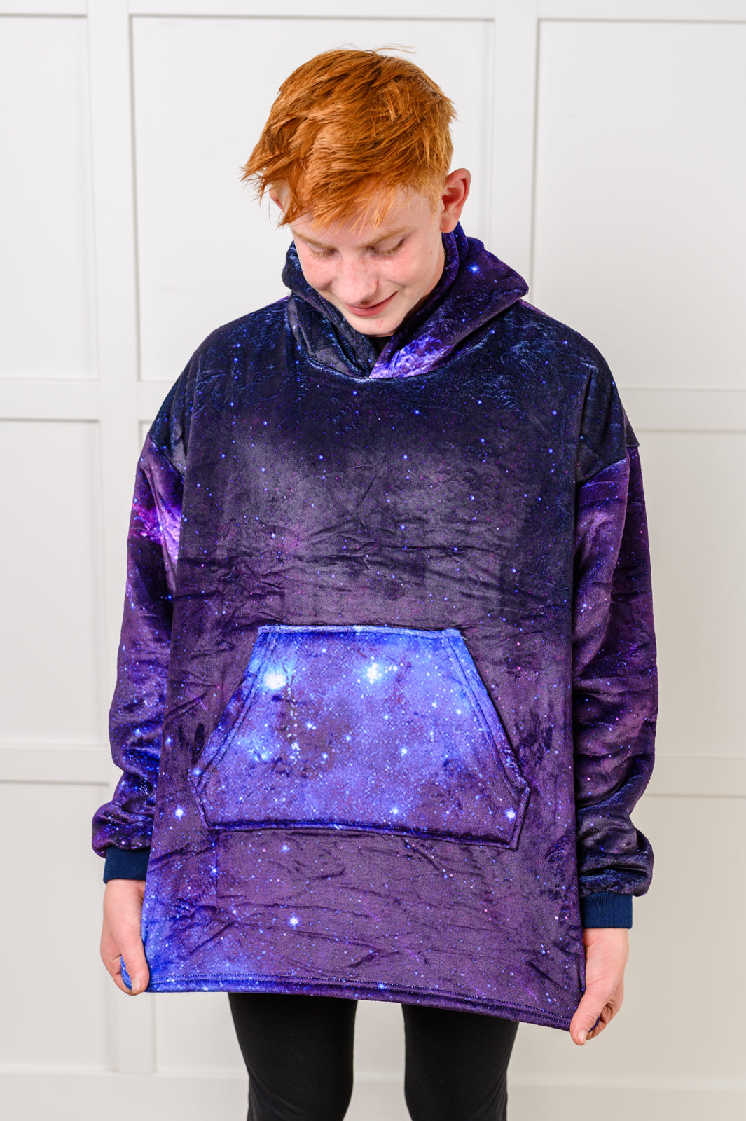 Layers Kids Oversized Hoodie Blanket in Starry Sky